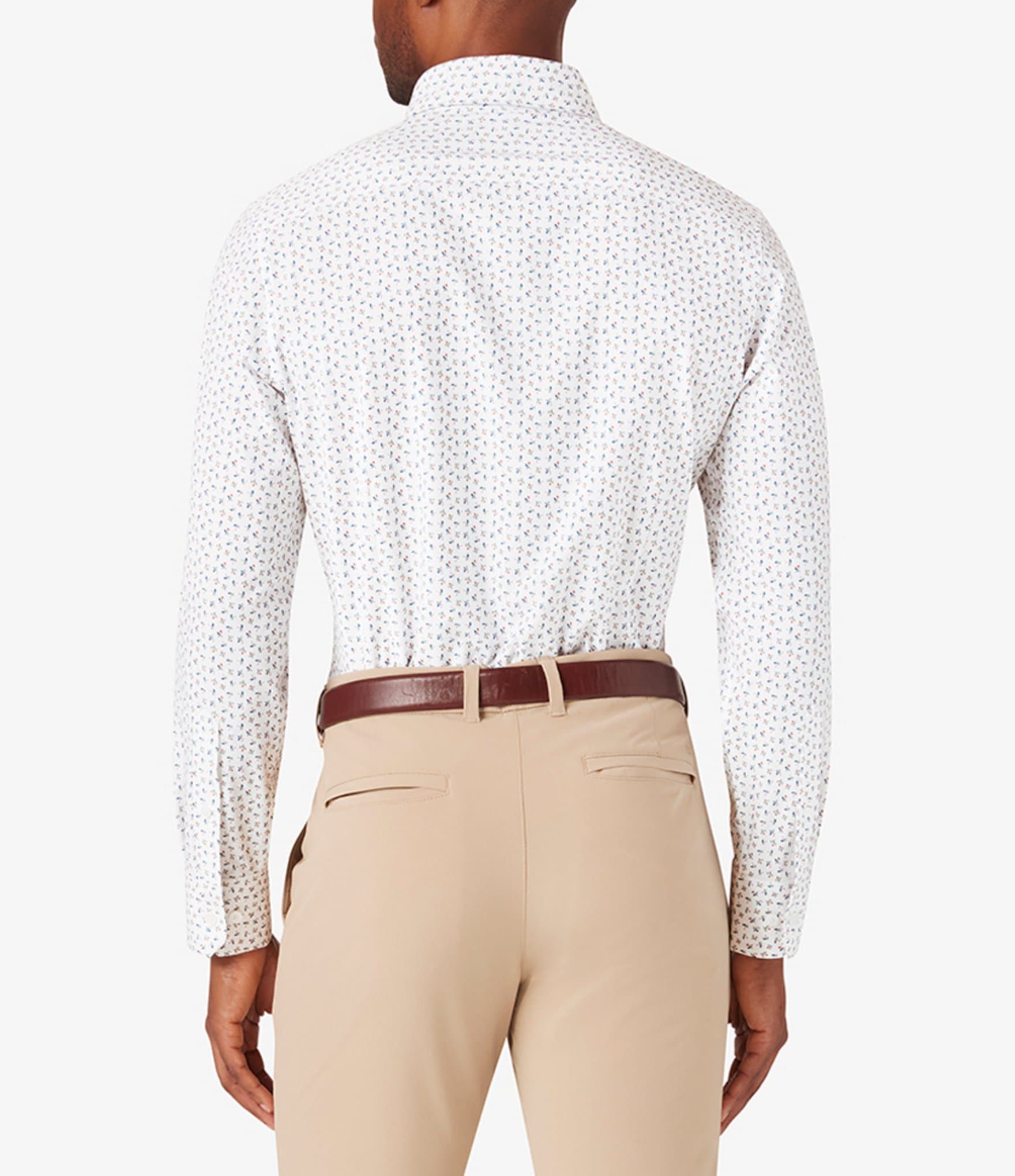 Mizzen+Main Performance Stretch Leeward Tulip Print Long Sleeve Woven Shirt