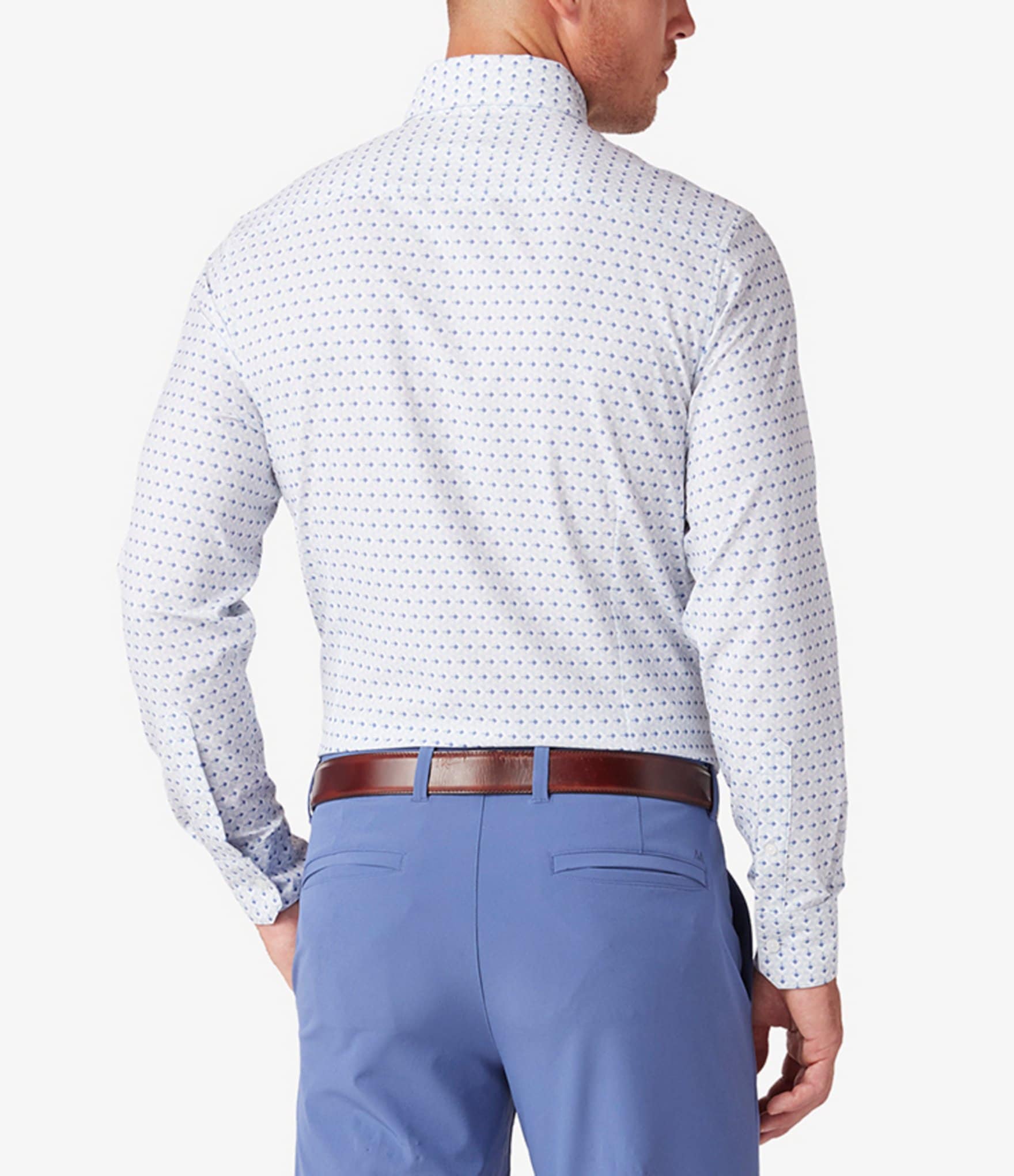 Mizzen+Main Performance Stretch Monaco Avery Print Long Sleeve Woven Shirt