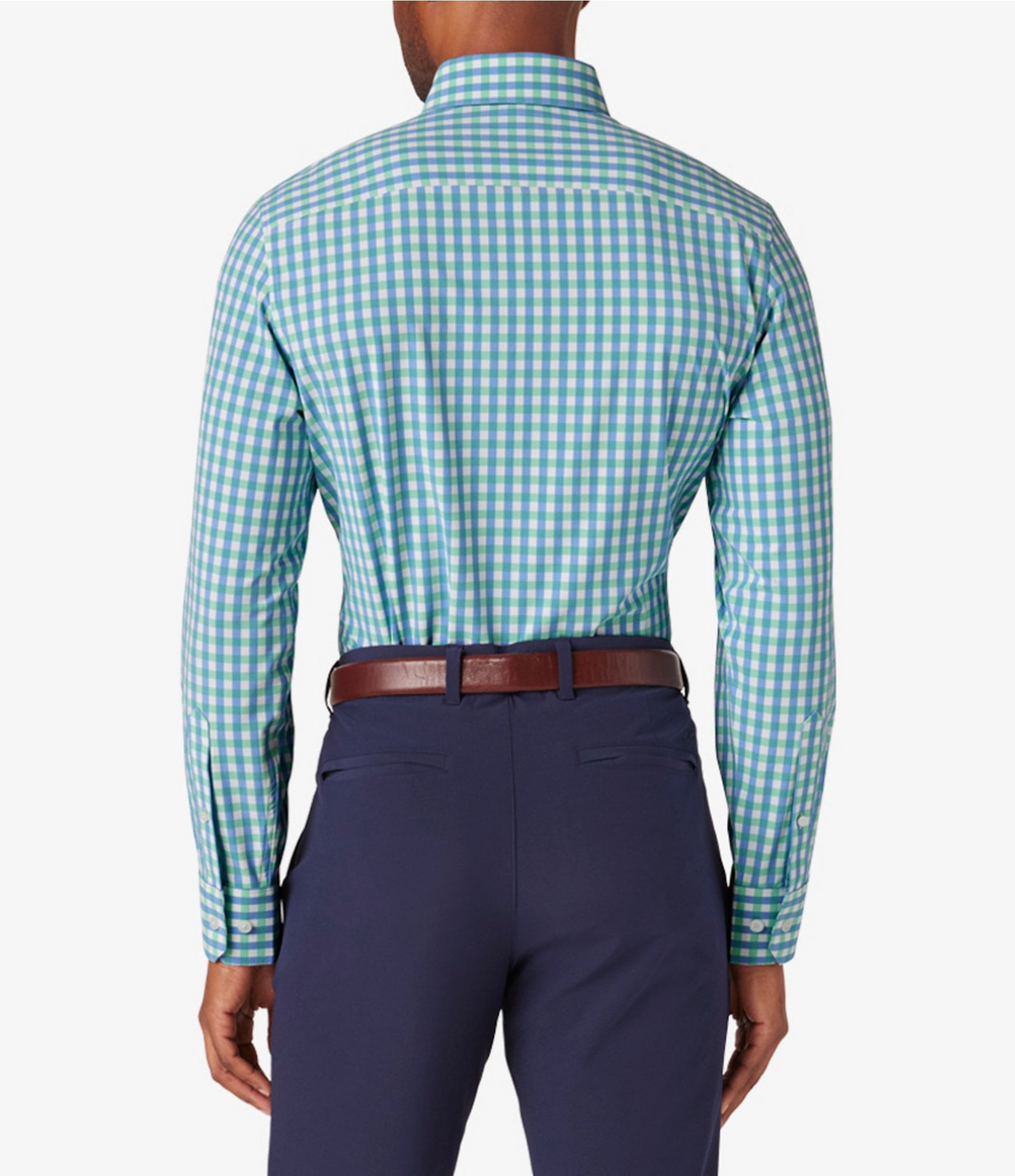 Mizzen+Main Performance Stretch Monaco Madison Checked Long Sleeve Woven Shirt