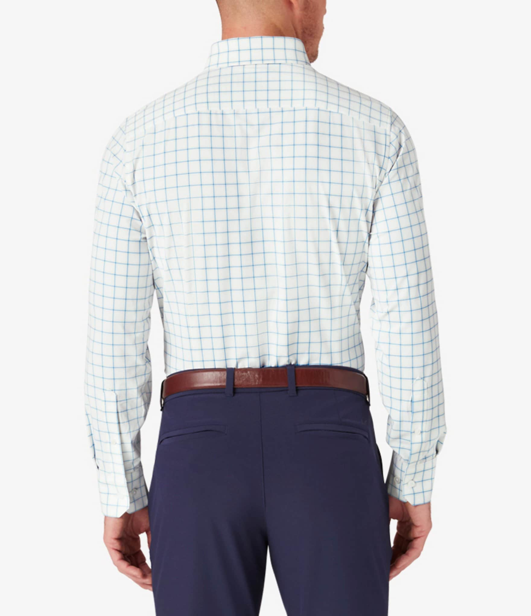 Mizzen+Main Performance Stretch Monaco Plaid Long Sleeve Woven Shirt