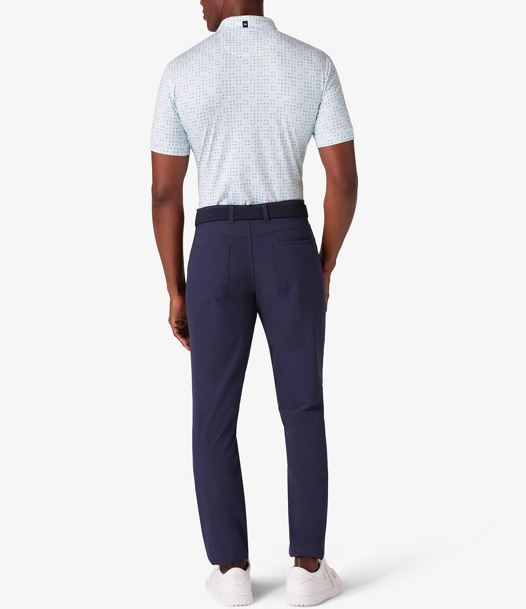 Mizzen+Main Printed Performance Stretch Short Sleeve Polo Shirt