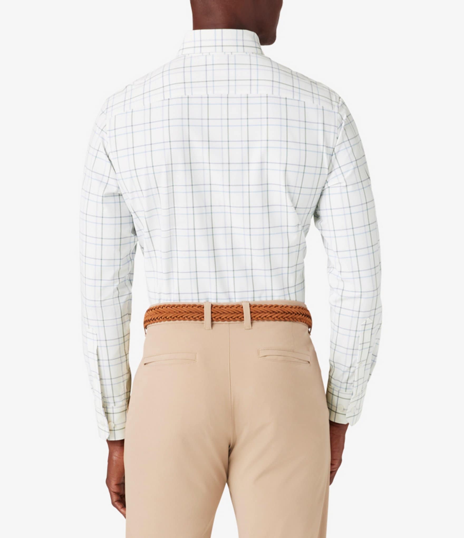 Mizzen+Main Trim Fit Leeward Performance Stretch Plaid Long-Sleeve Woven Shirt