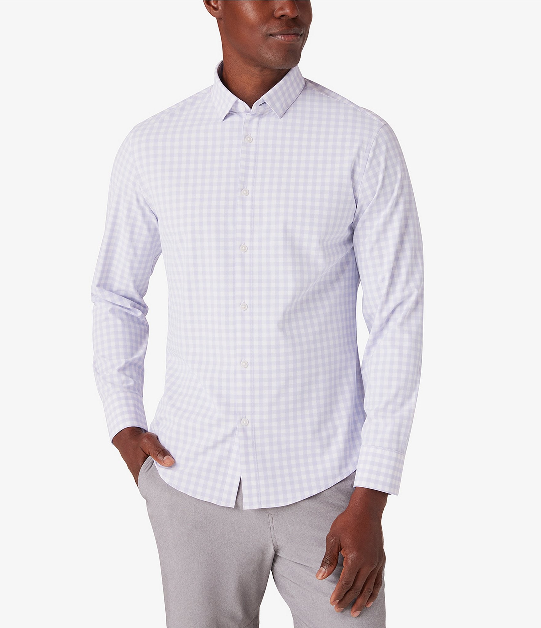 Mizzen+Main Trim Fit Performance Stretch Madison Check Long Sleeve Woven Shirt