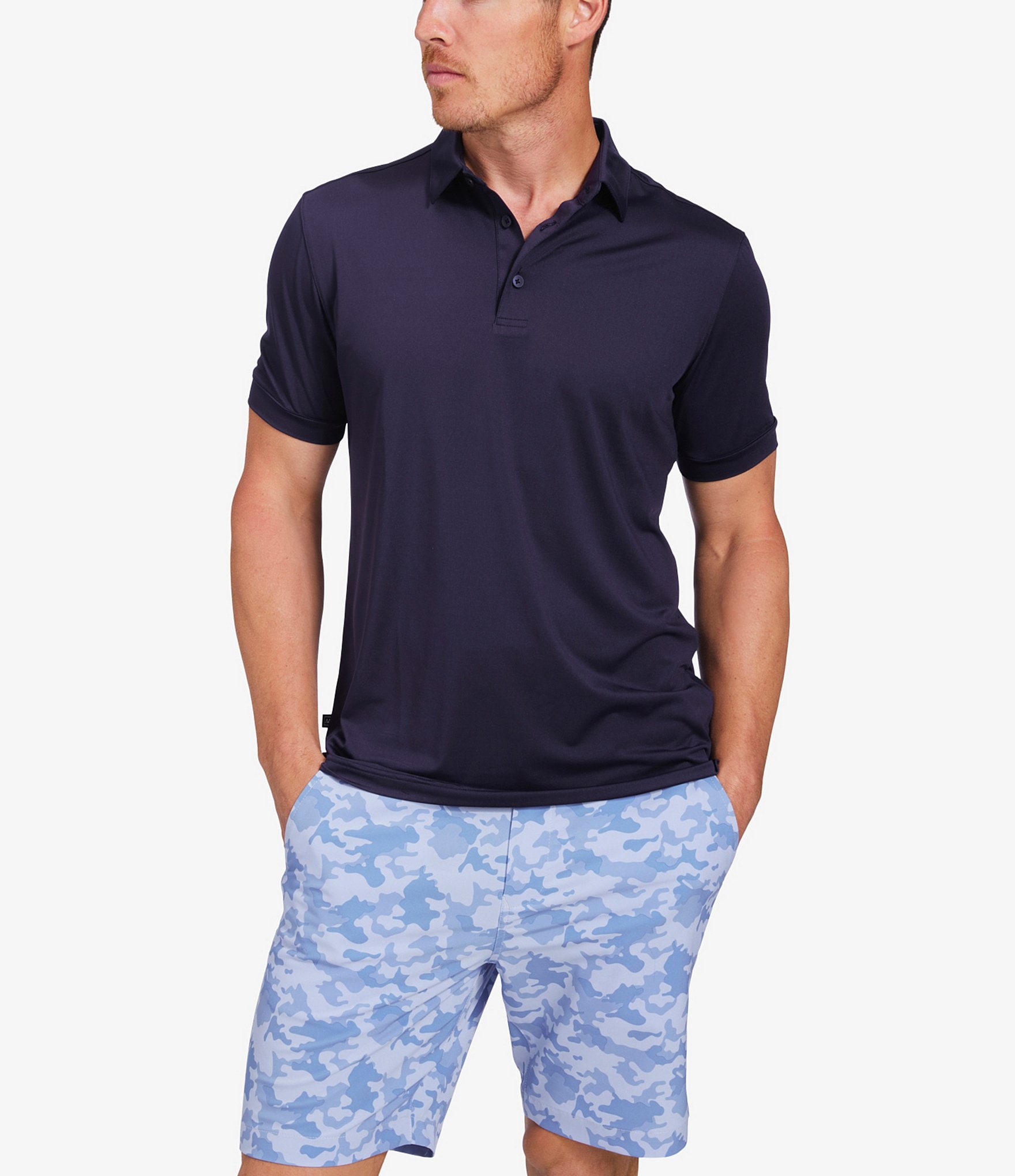 Mizzen+Main Versa Solid Performance Stretch Short Sleeve Polo Shirt