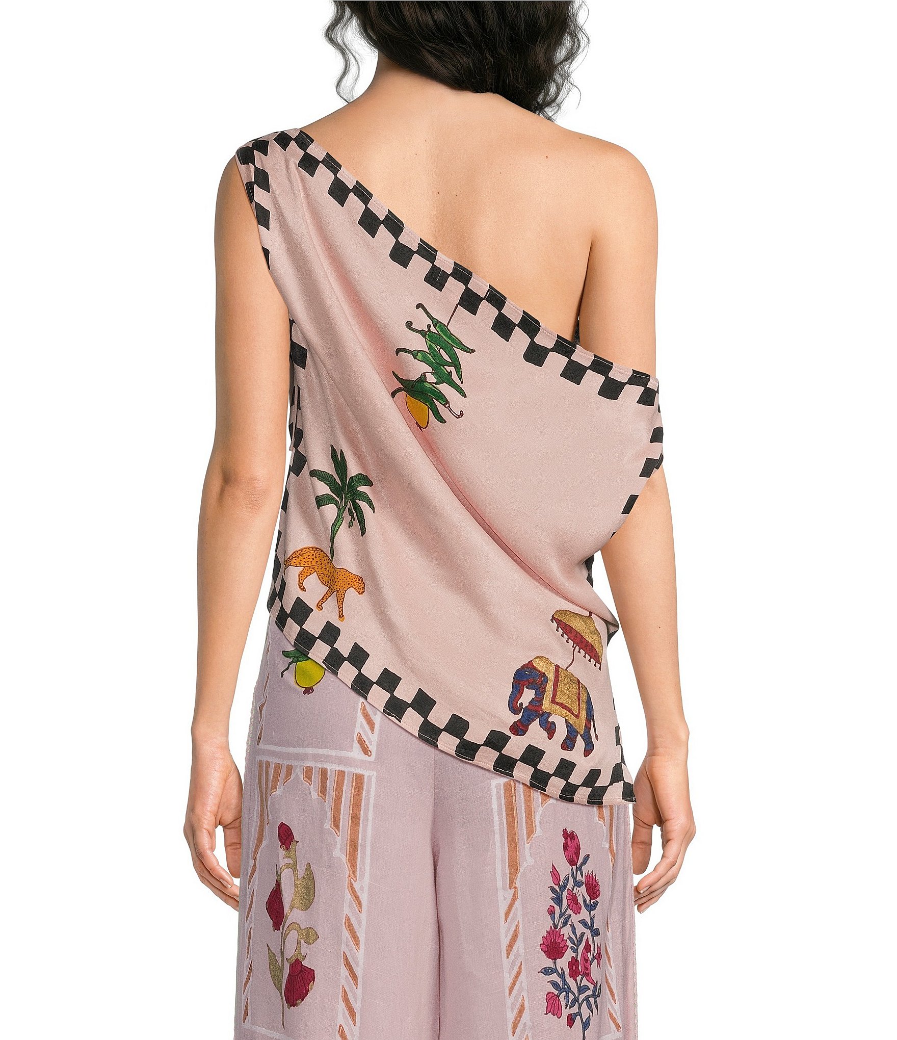 Mo Maya Jaipur Off the Shoulder Scarf Top