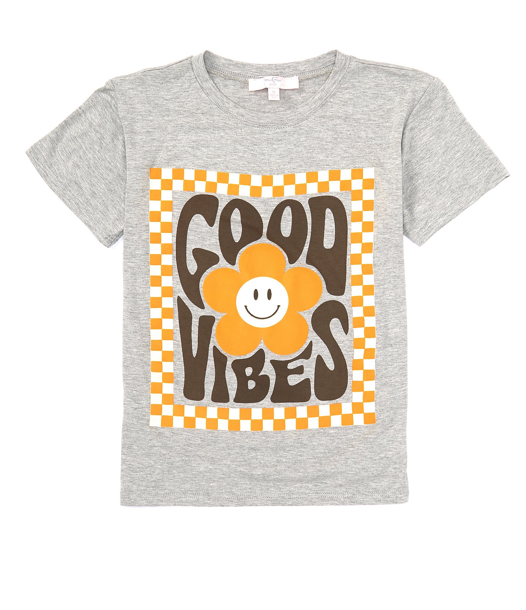 Moa Moa Big Girls 7-16 Short Sleeve Good Vibes Oversized Tee | Dillard's