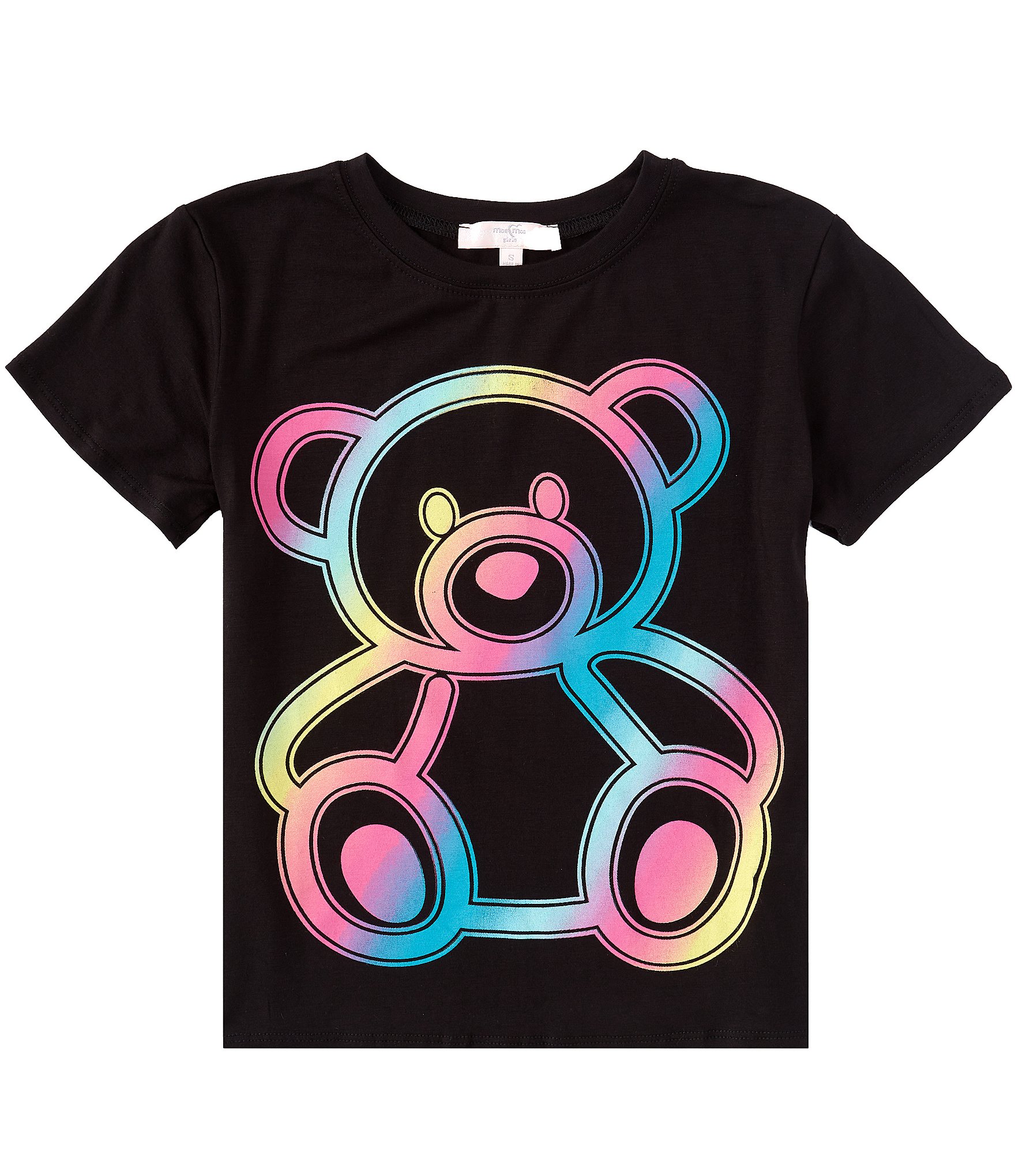 Moa Moa Big Girls 7-16 Short Sleeve Neon Bear Oversized T-Shirt | Dillard's