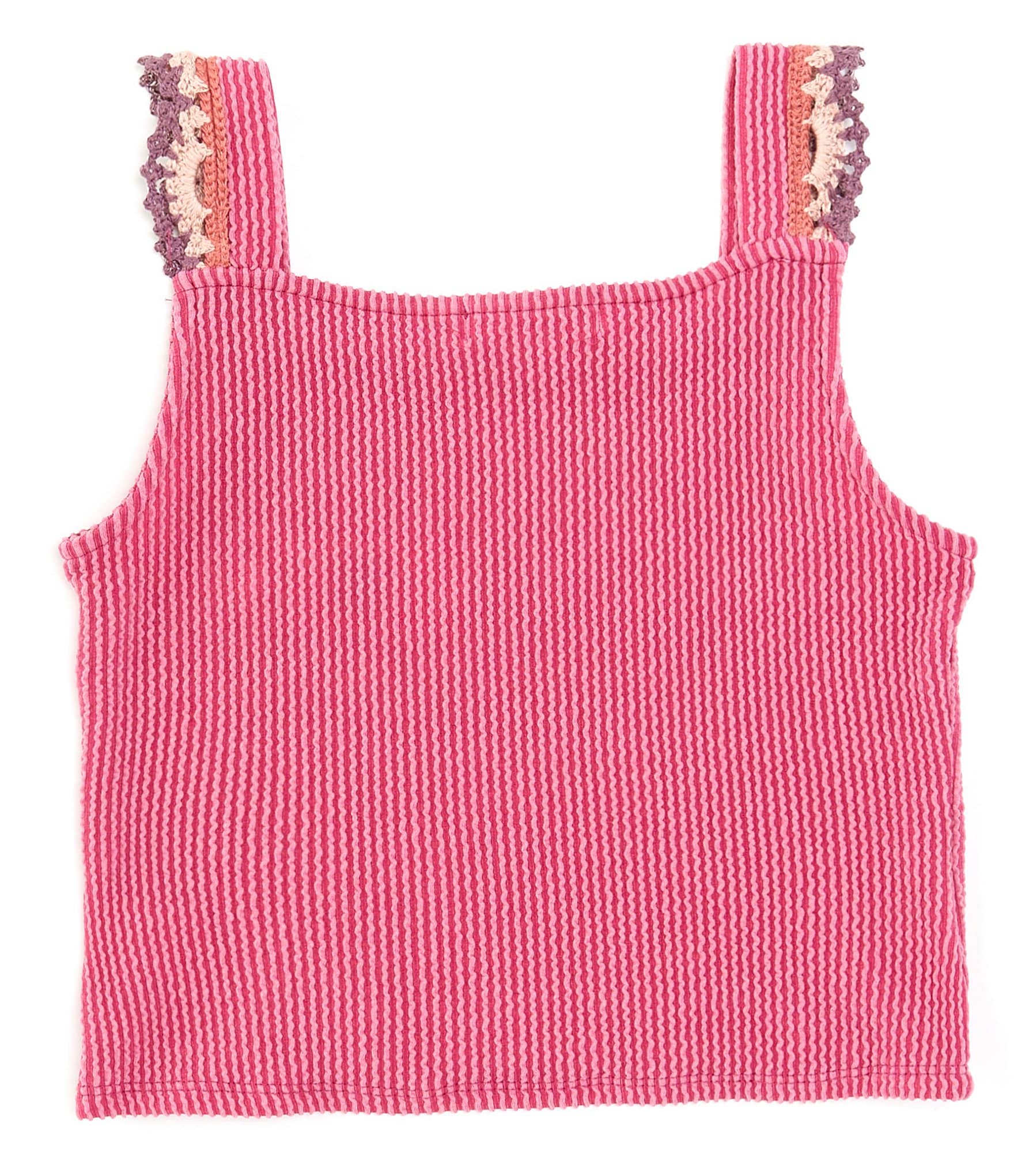 Moa Moa Big Girls 7-16 Sleeveless Crocheted Tank Top