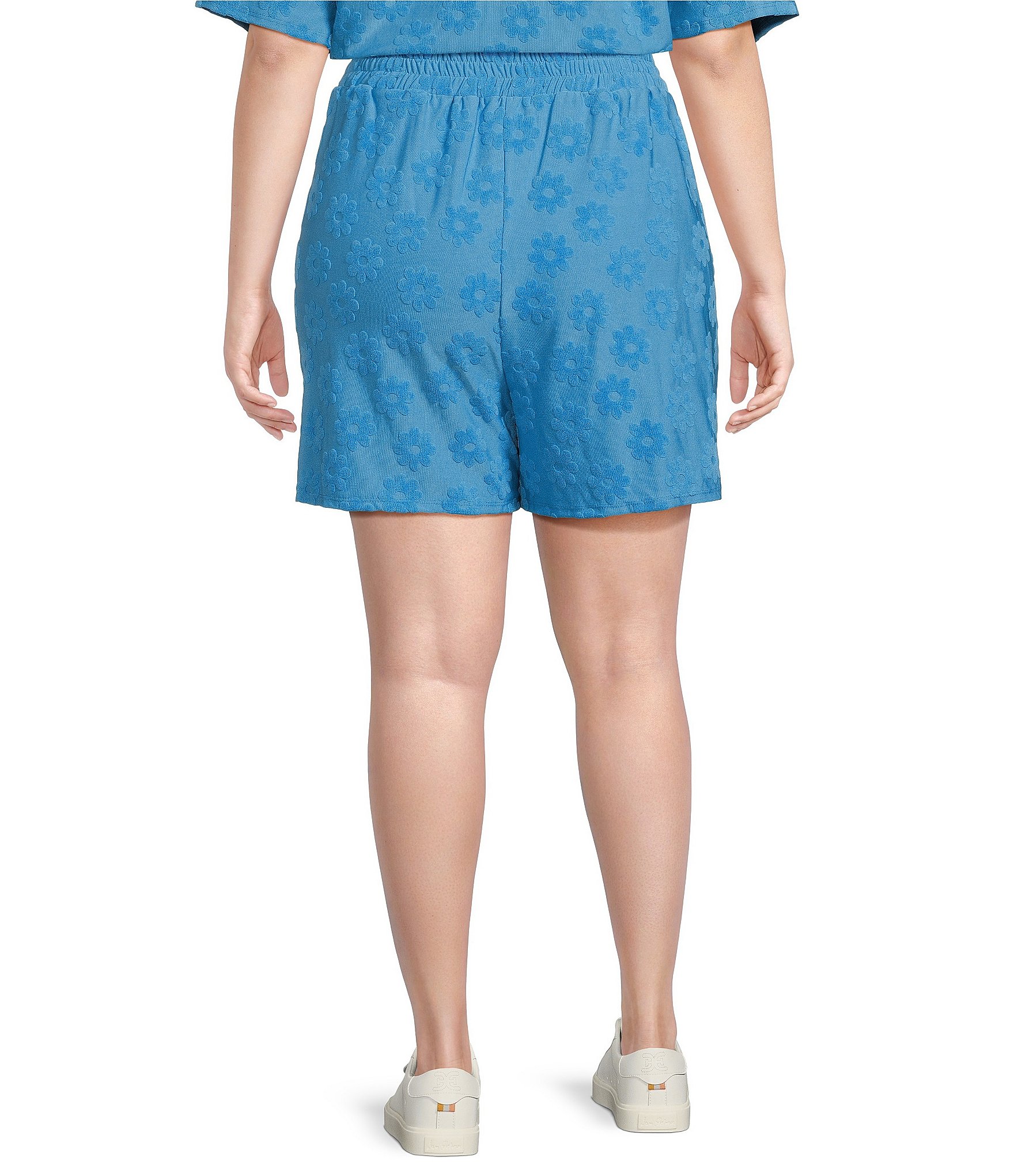 Moa Moa Plus High Rise Tie-Waist Pocketed Shorts