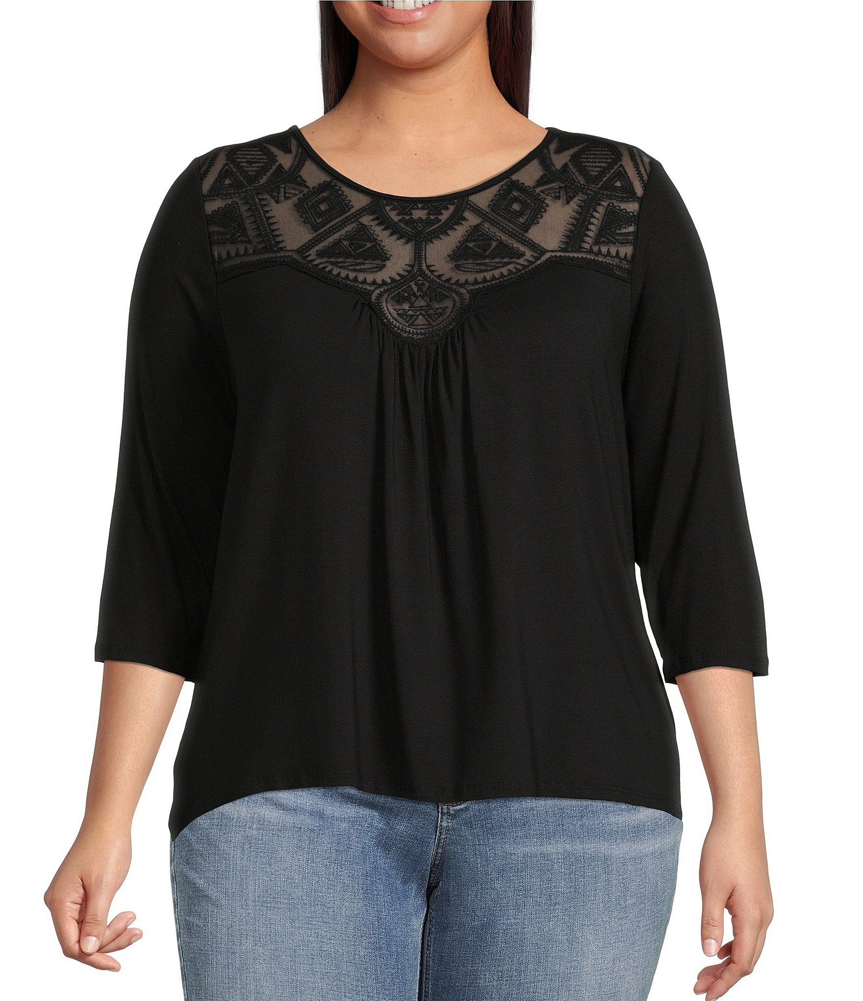 Black Juniors' Plus-Size Tops | Dillard's