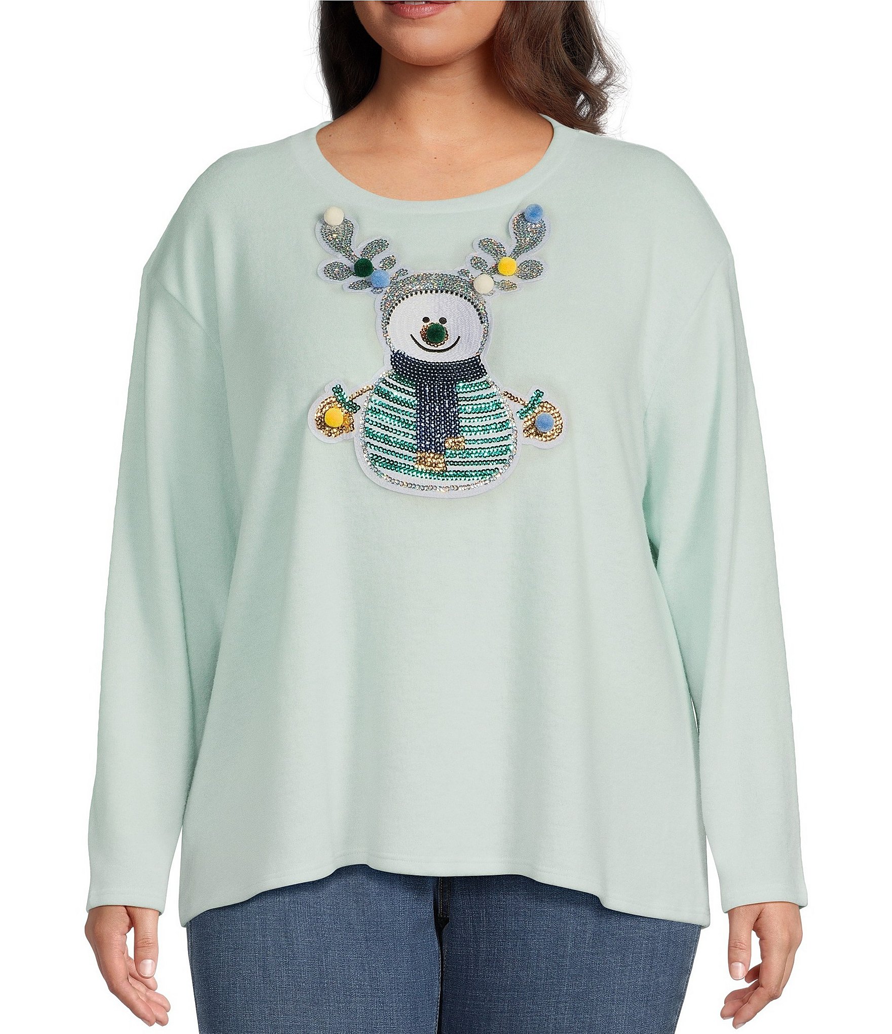 Plus size snowman sweater hotsell