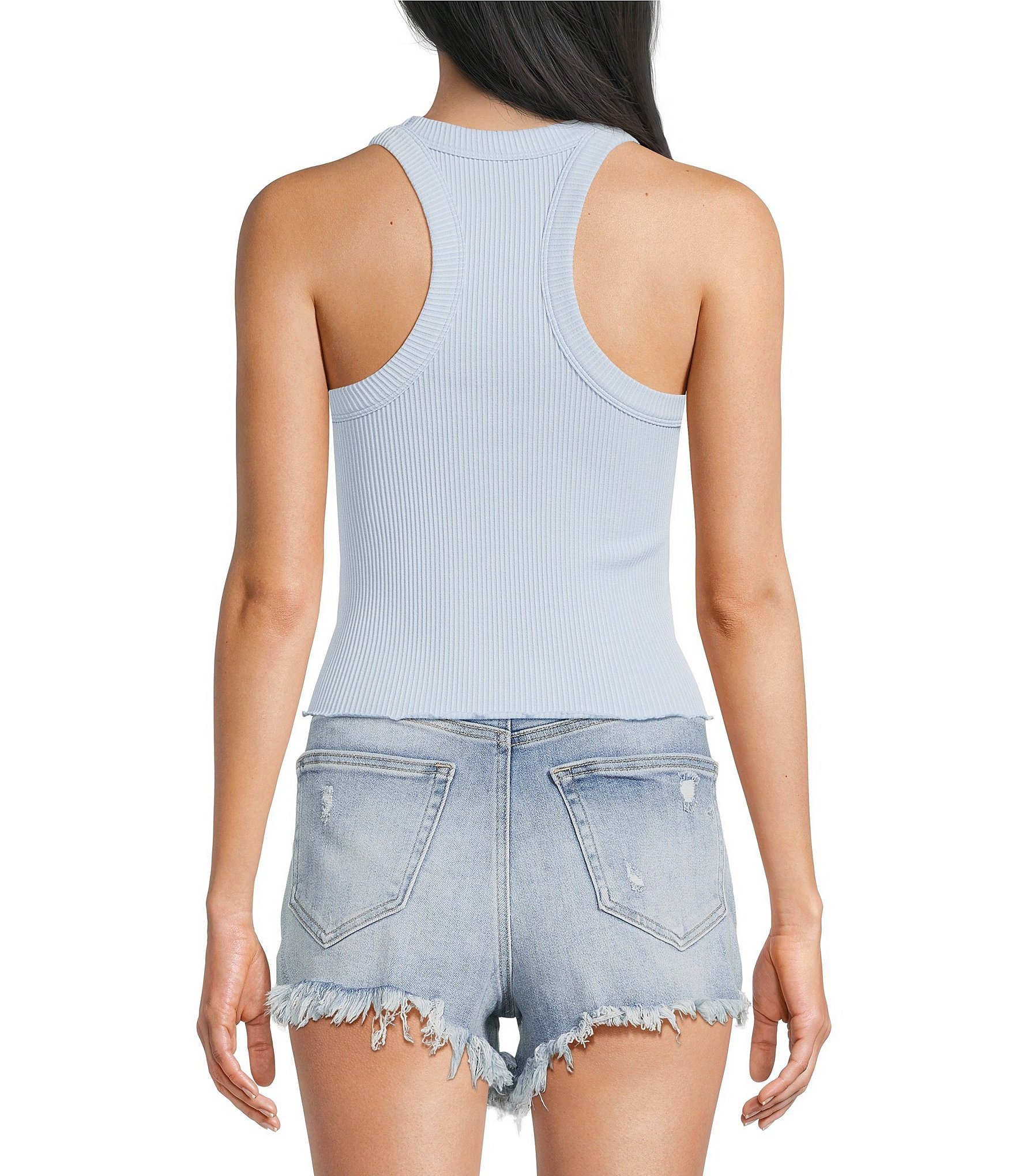 Moa Moa Ribbed Scoop Neck Tank