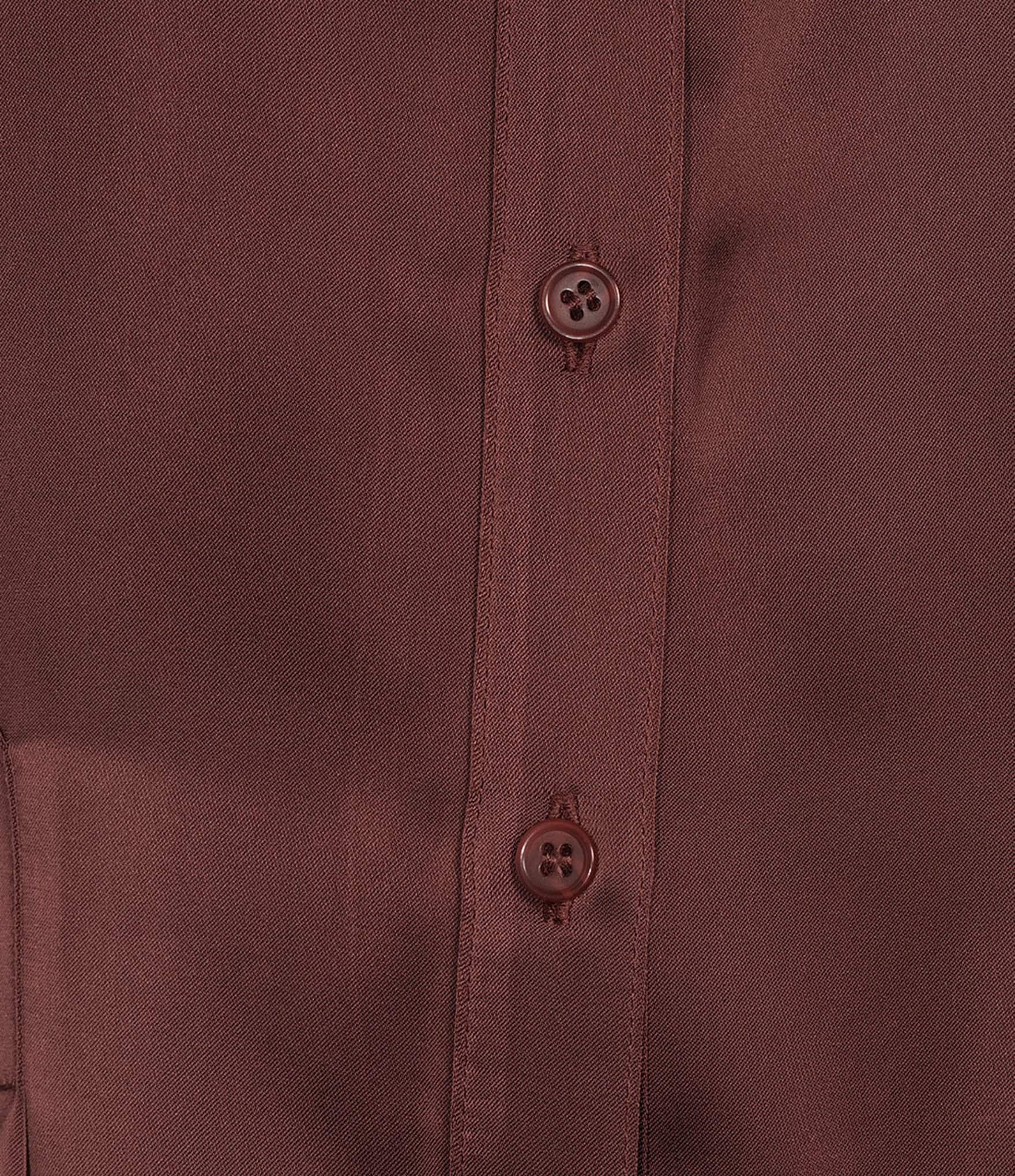 Moa Moa Satin Collared Short Sleeve Cinch Waist Button Front Top