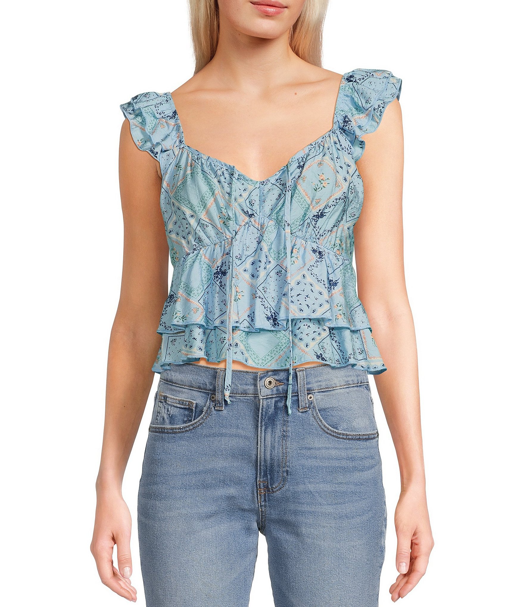 Ava Woven Lace Corset Top