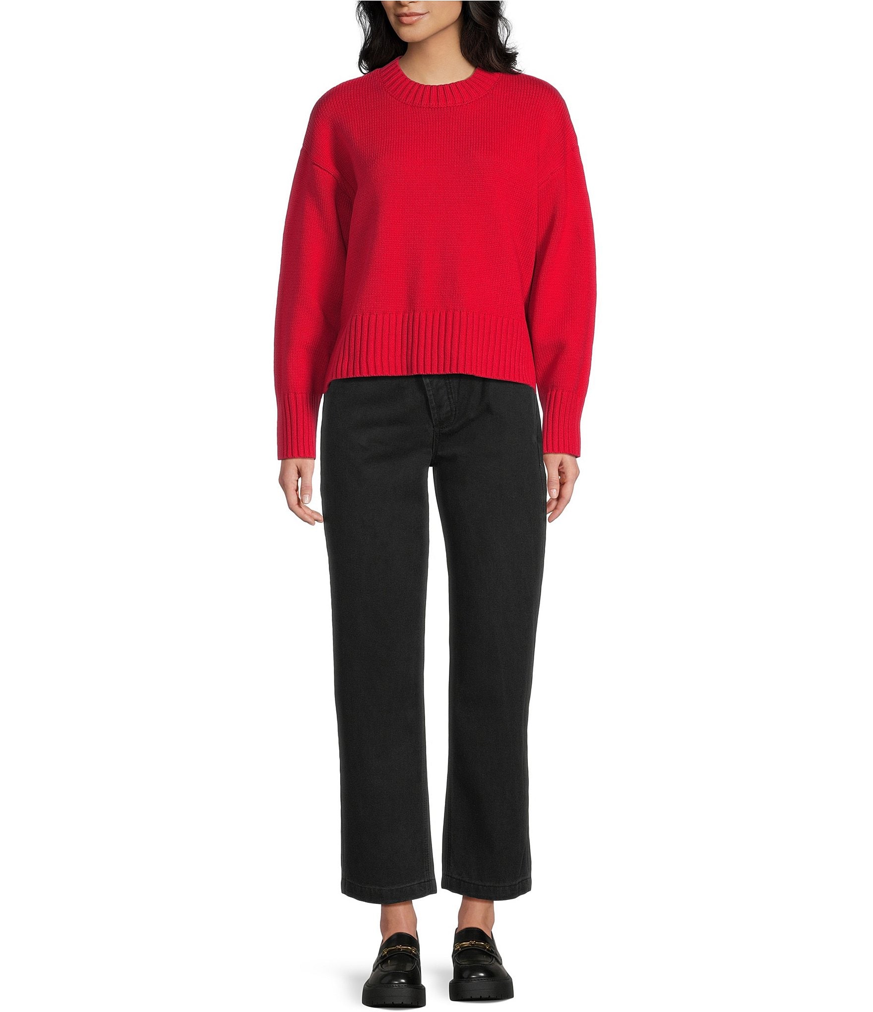 Mod Ref Cropped Oversized Long Sleeve Sweater