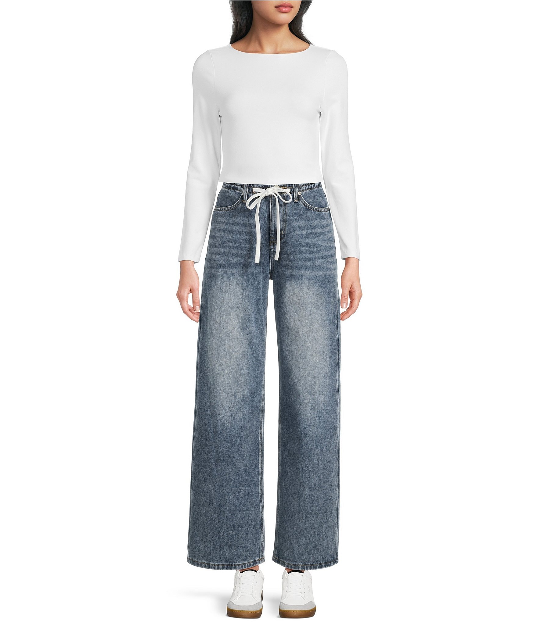 Mod Ref Drawstring String Full Length Jeans