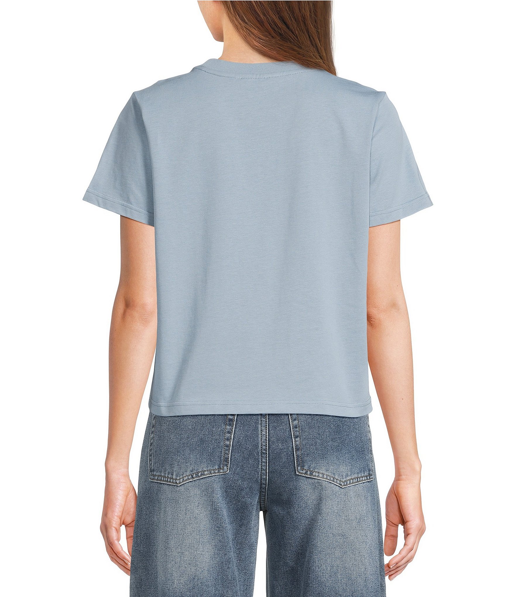 Mod Ref Knit Crew Solid T-Shirt