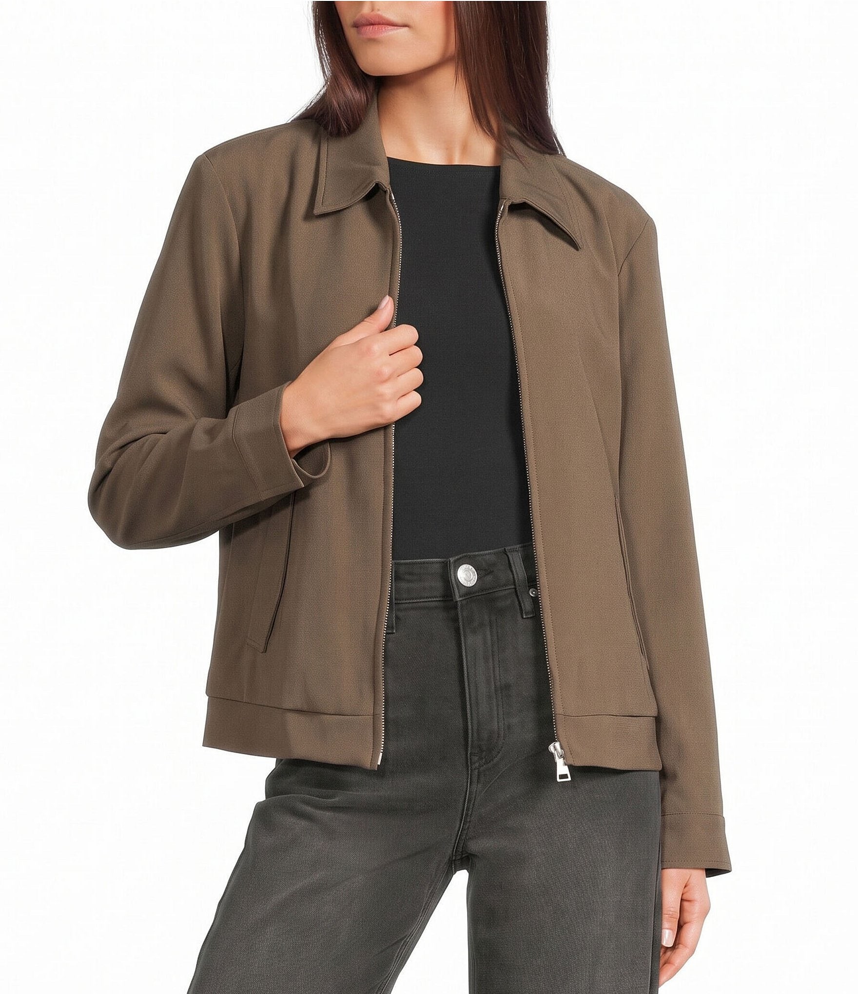Mod Ref Pleated Collar Bomber Jacket