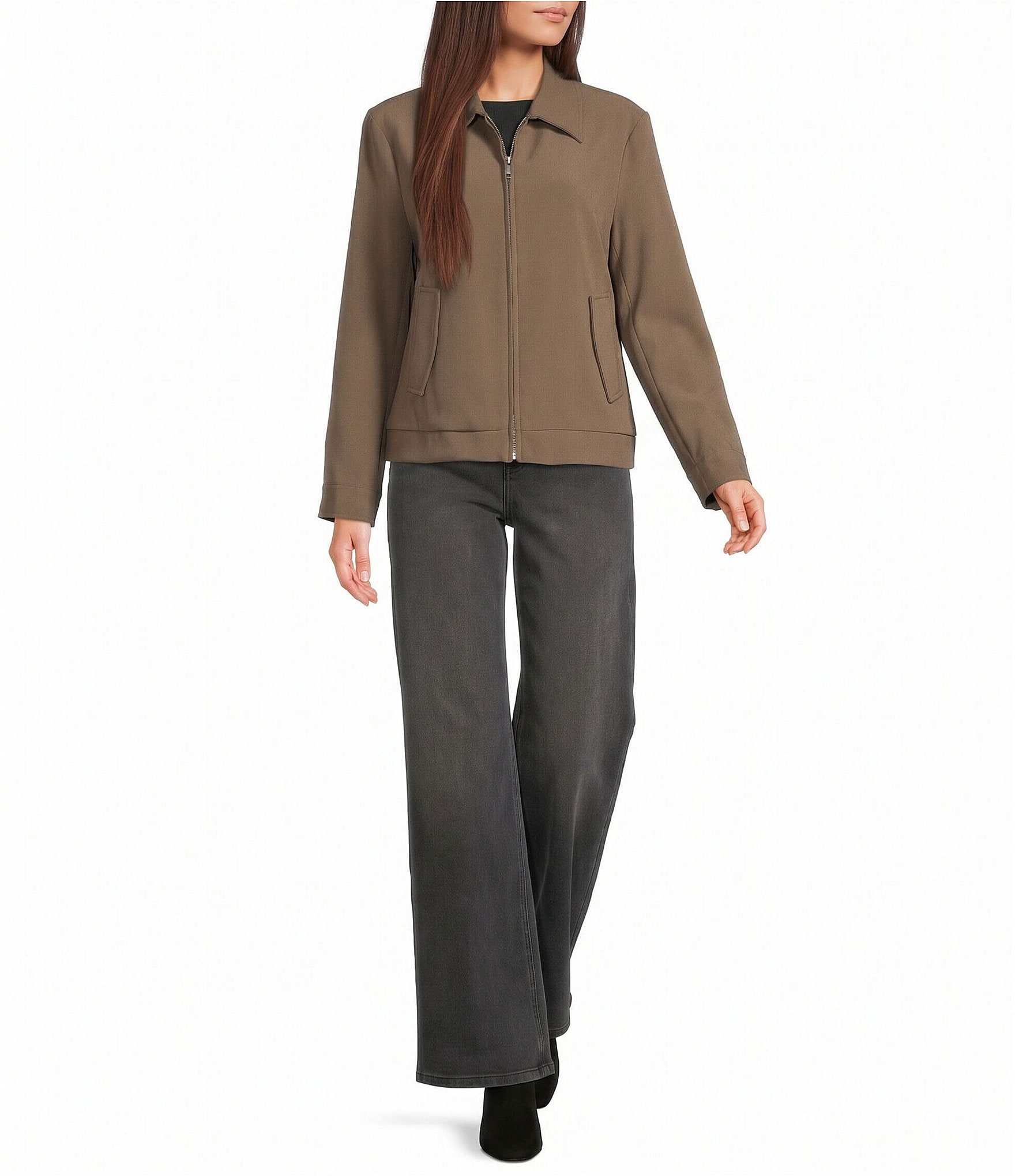 Mod Ref Pleated Collar Bomber Jacket