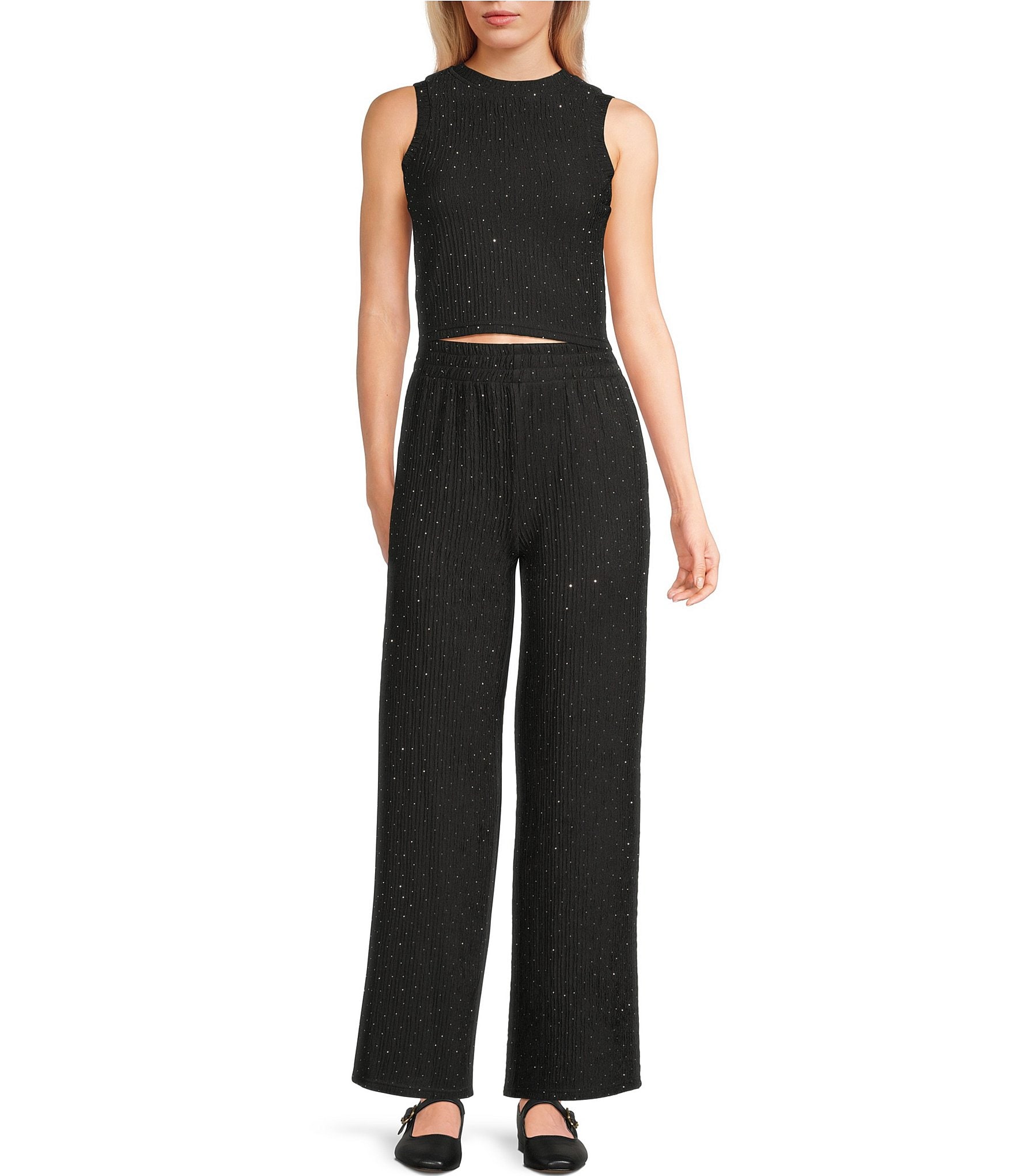 Mod Ref Pull On Sparkle Coordinating Pants