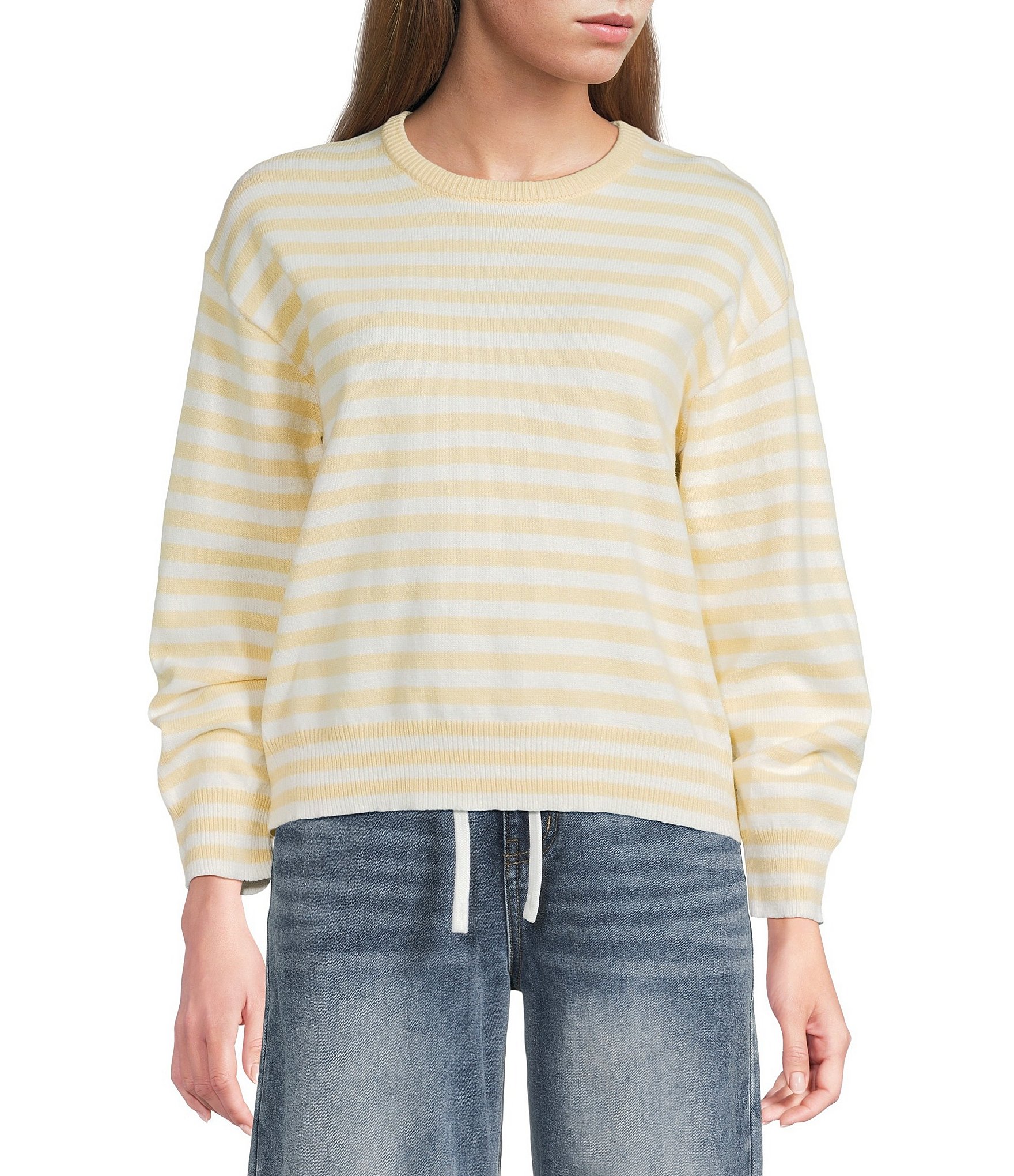 Mod Ref Stripe Long Sleeve Crew Sweater