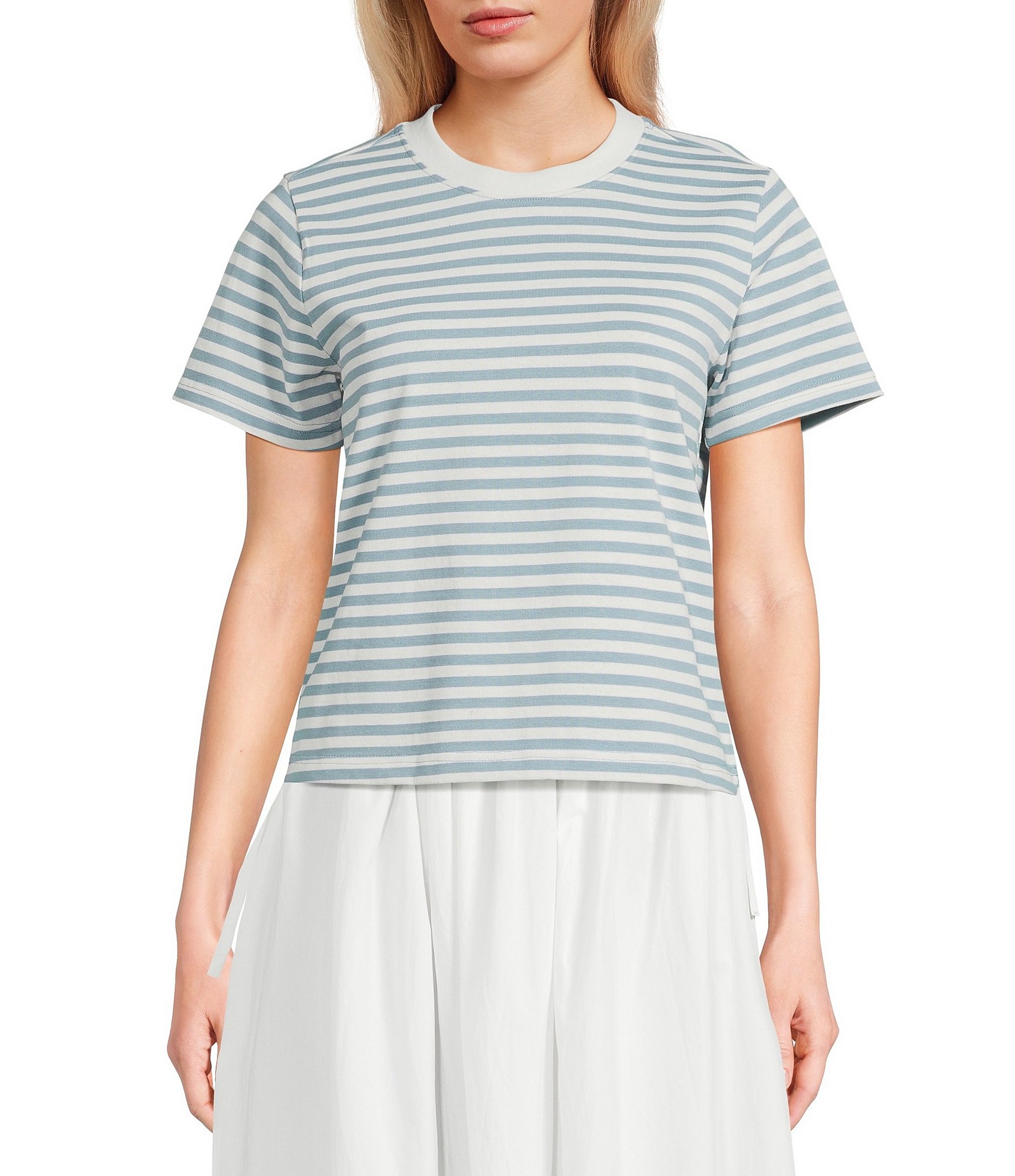 Mod Ref Stripped Knit Crew T-Shirt