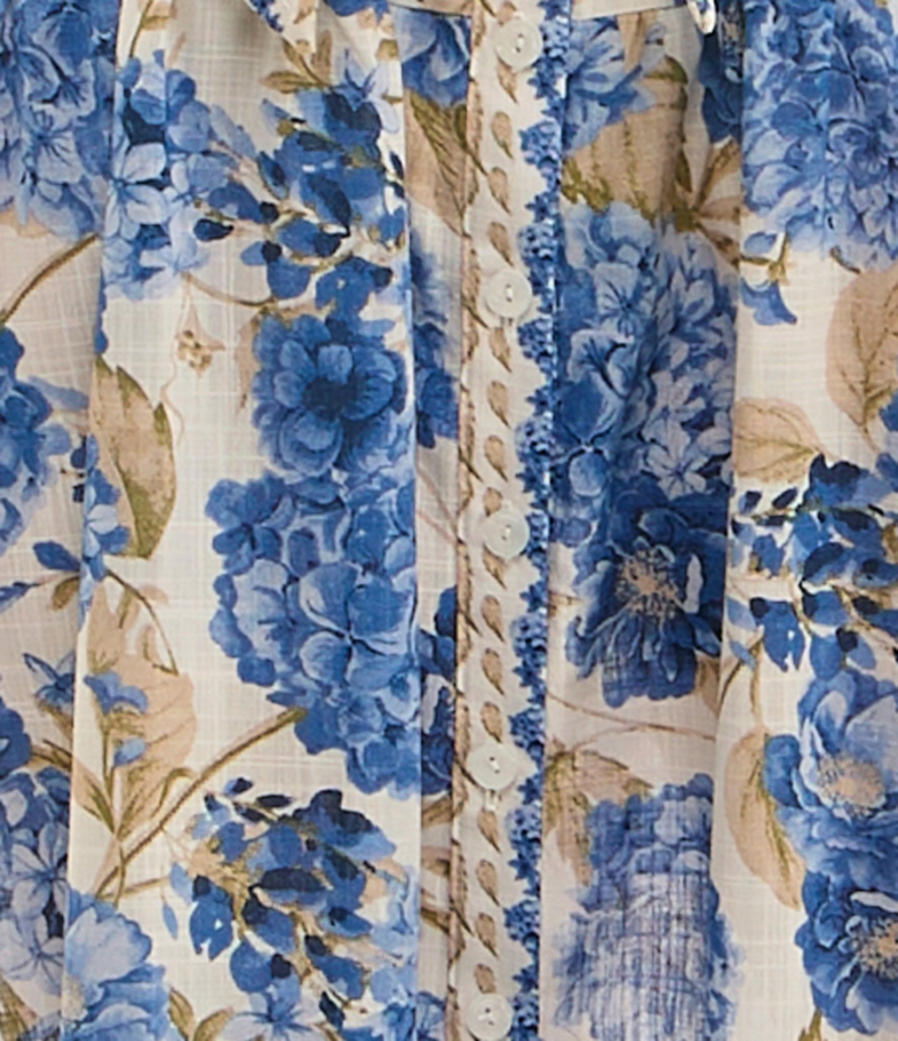 Moda Tara Floral Print Puff Sleeve Button Down Shirtdress