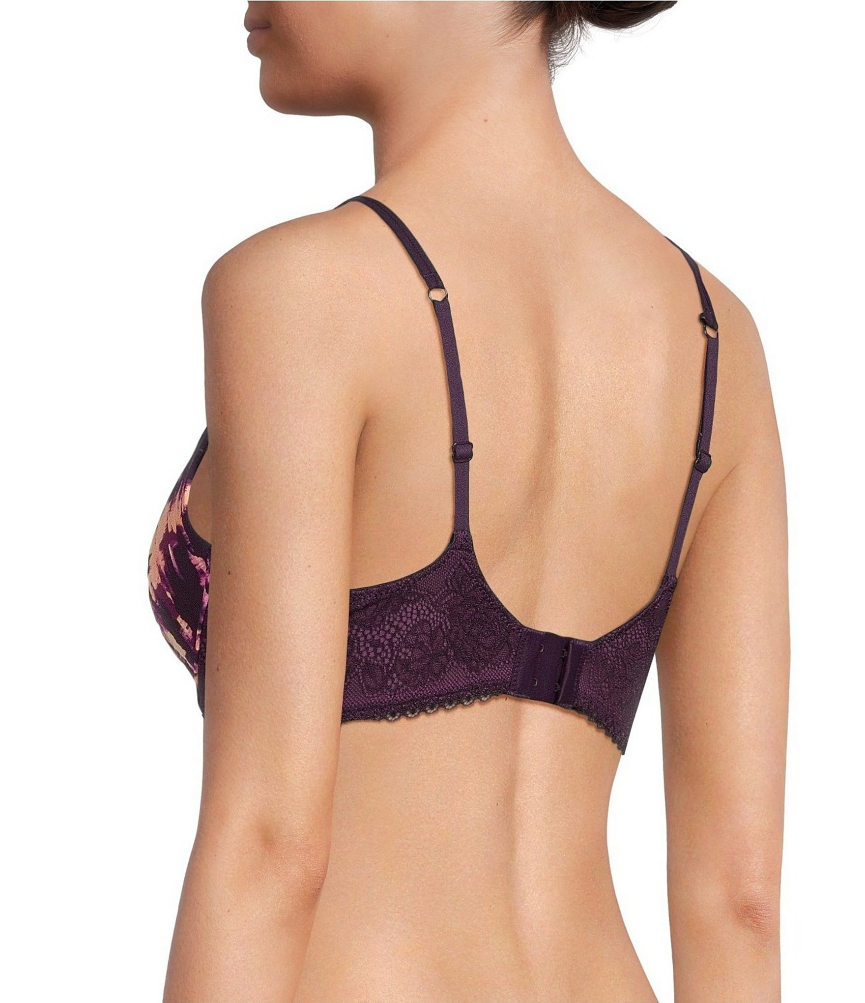 Modern Movement Abstract Lace Wing Push Up Bra