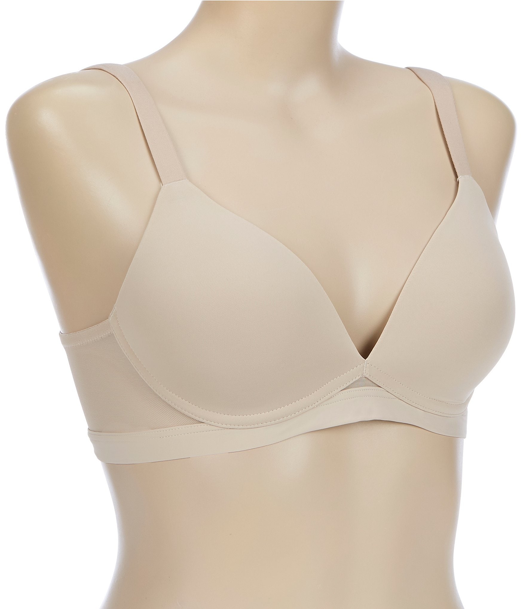Women's Plus Size Cooling Wire Free Bra - White