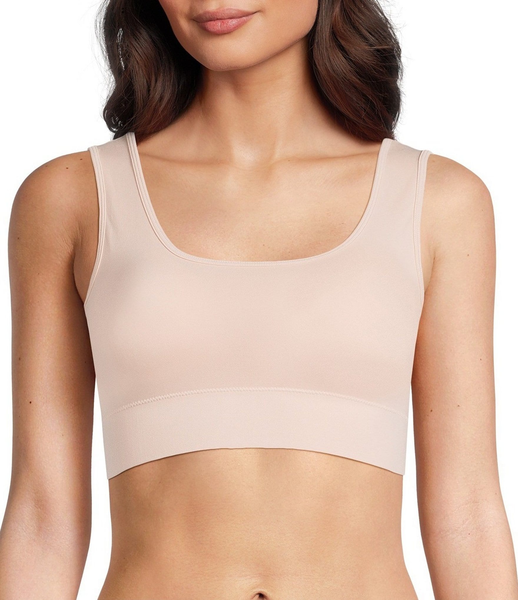 Modern Movement Scoop Neck Seamless Cropped Tank