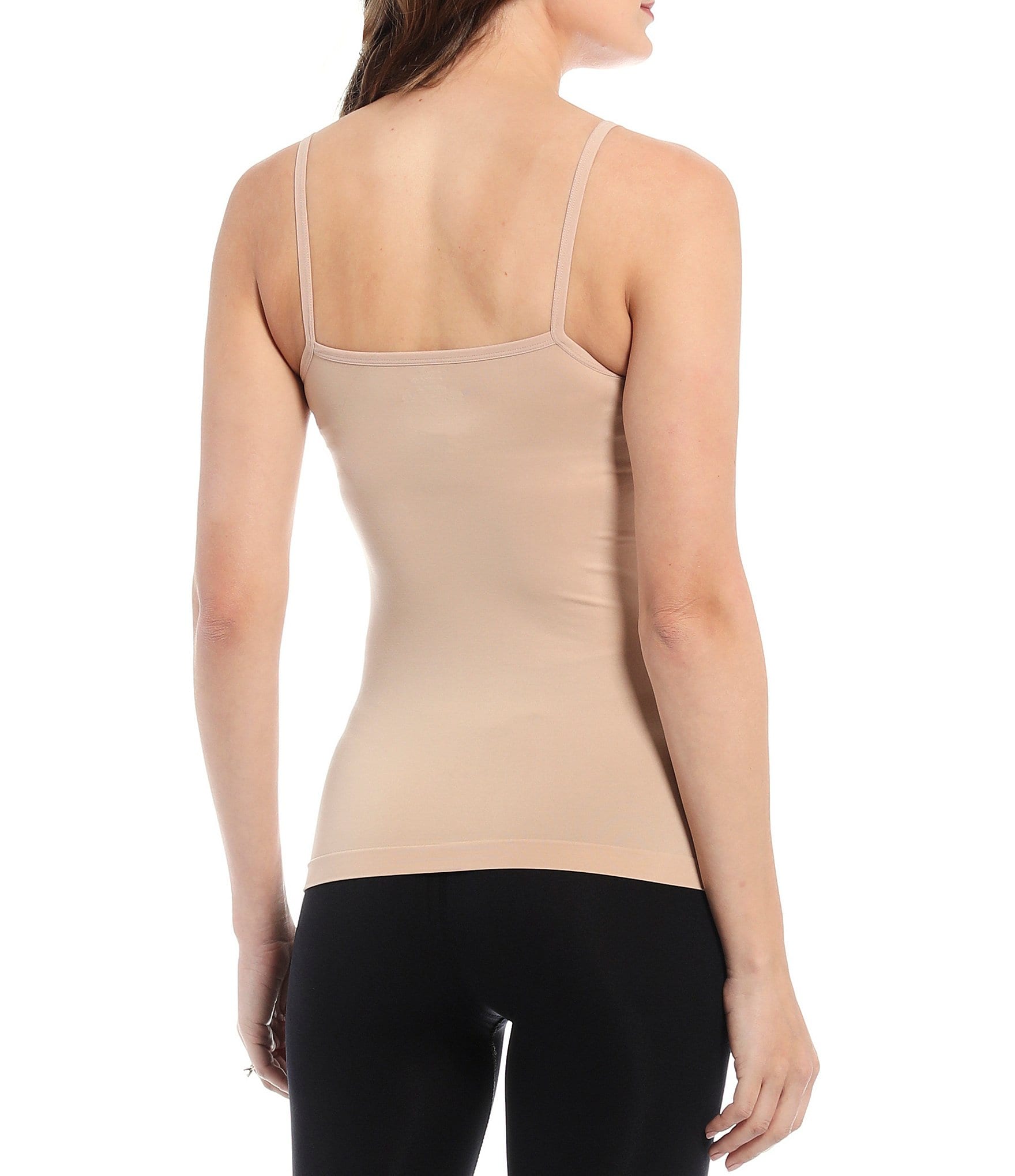 Modern Movement Solid Seamless Scoop Neck Microfiber Camisole