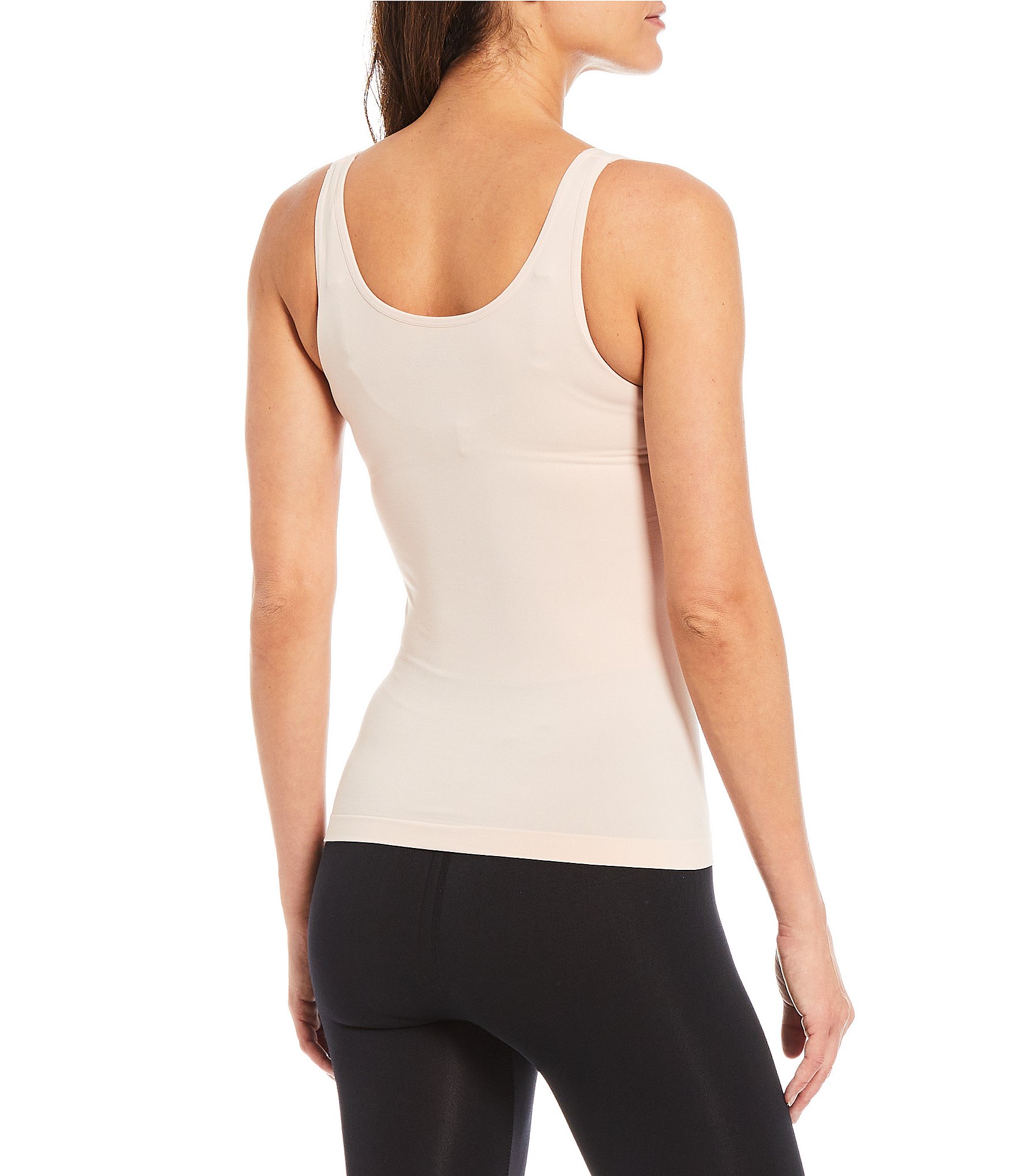 Modern Movement Solid Seamless Reversible Micro Knit Tank