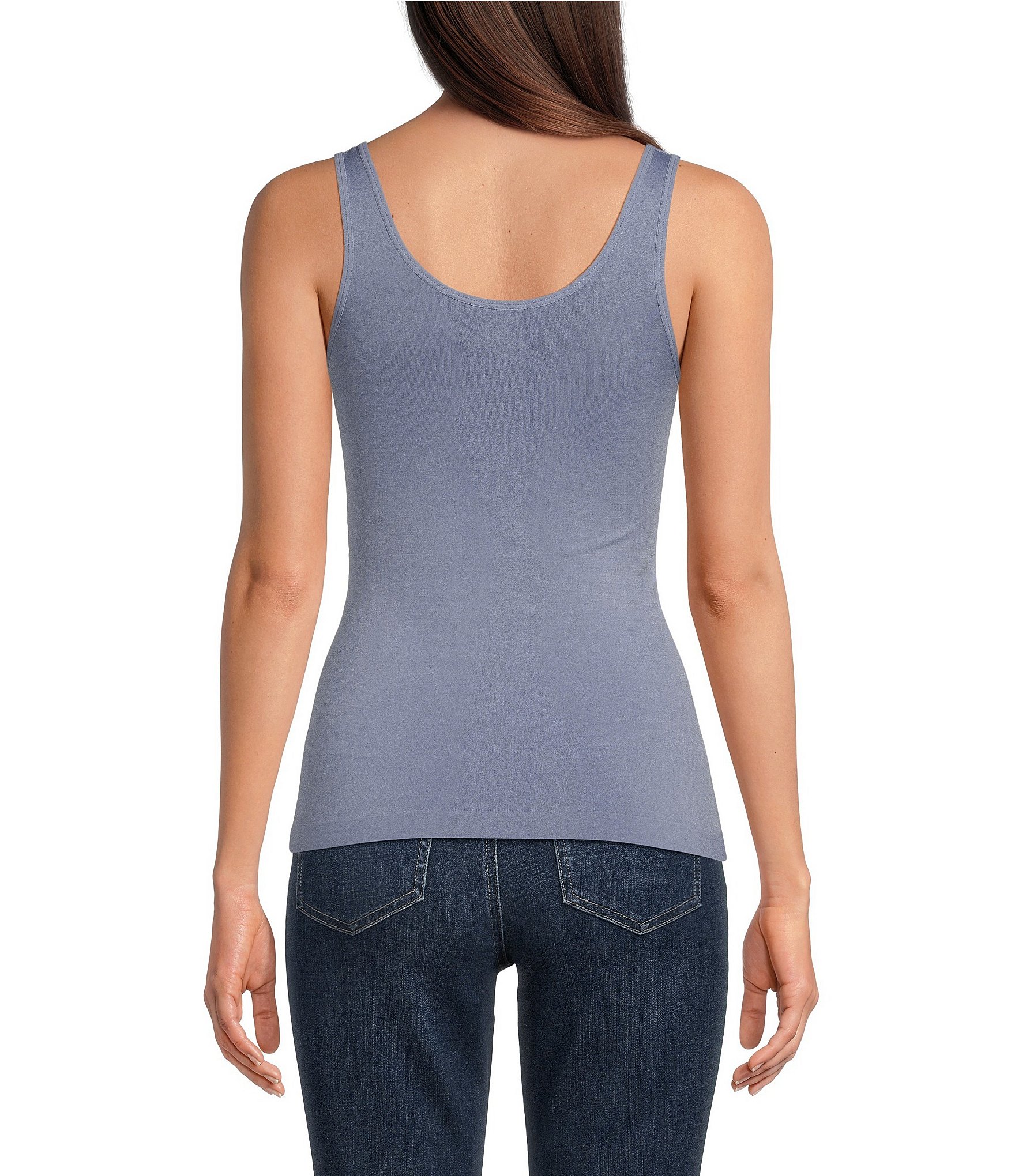 Modern Movement Solid Seamless Reversible Micro Knit Tank