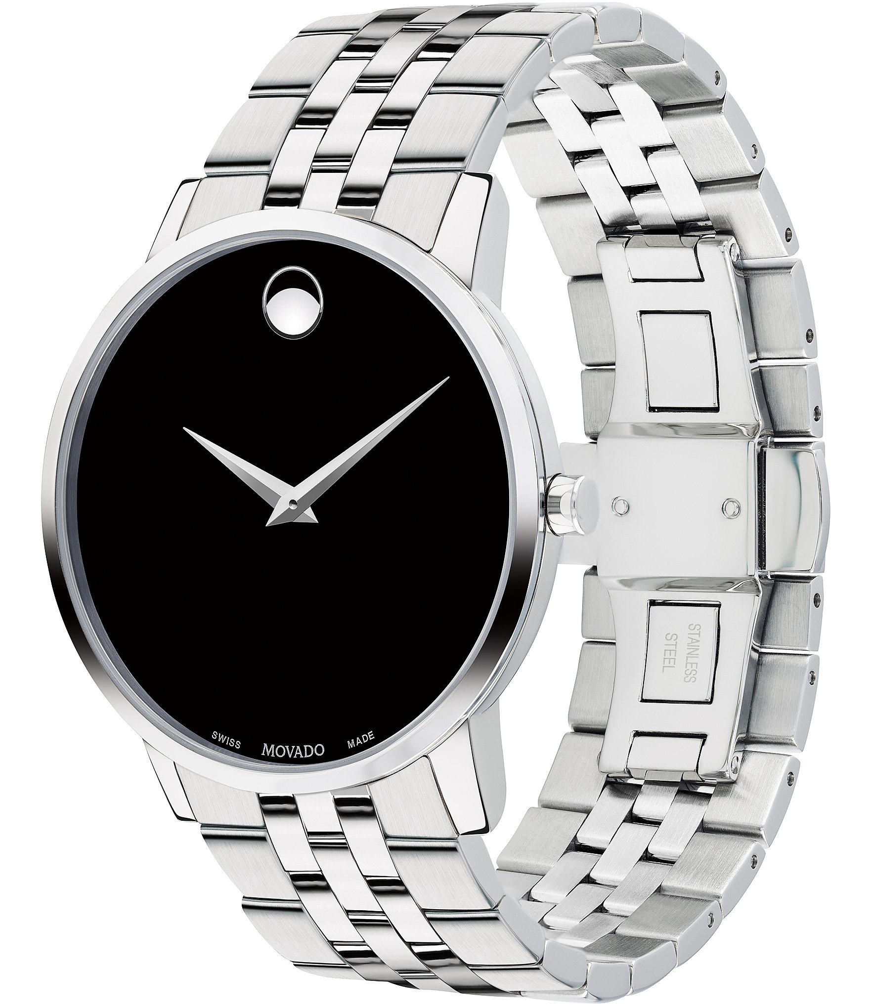 Movado Black Dial Link Bracelet Museum Classic Watch