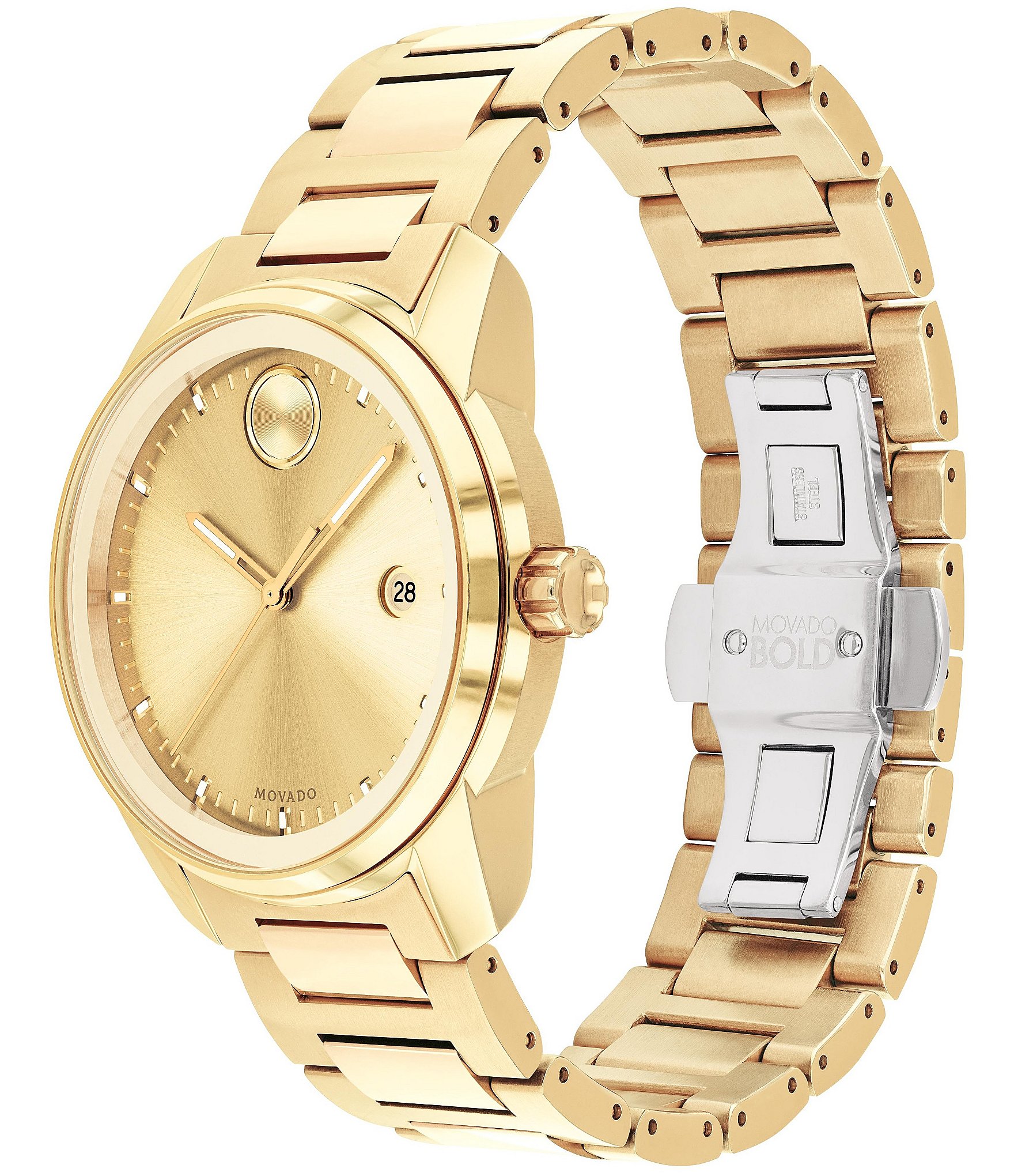 Movado BOLD Men's Verso Gold-Tone Bracelet Watch