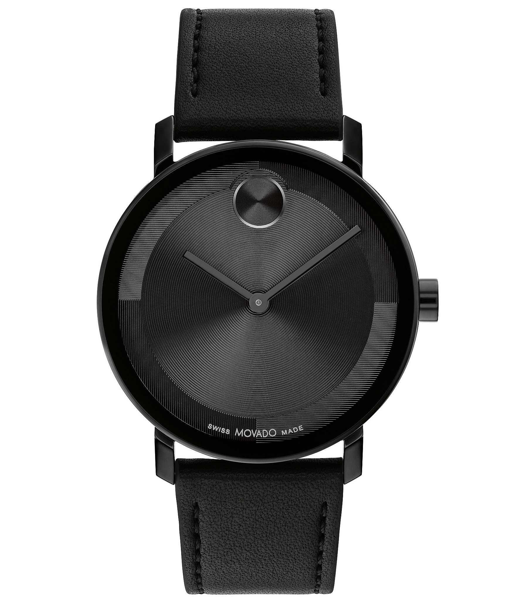 Movado Bold Men s Evolution 2.0 Quartz Analog Black Leather Strap Watch Dillard s