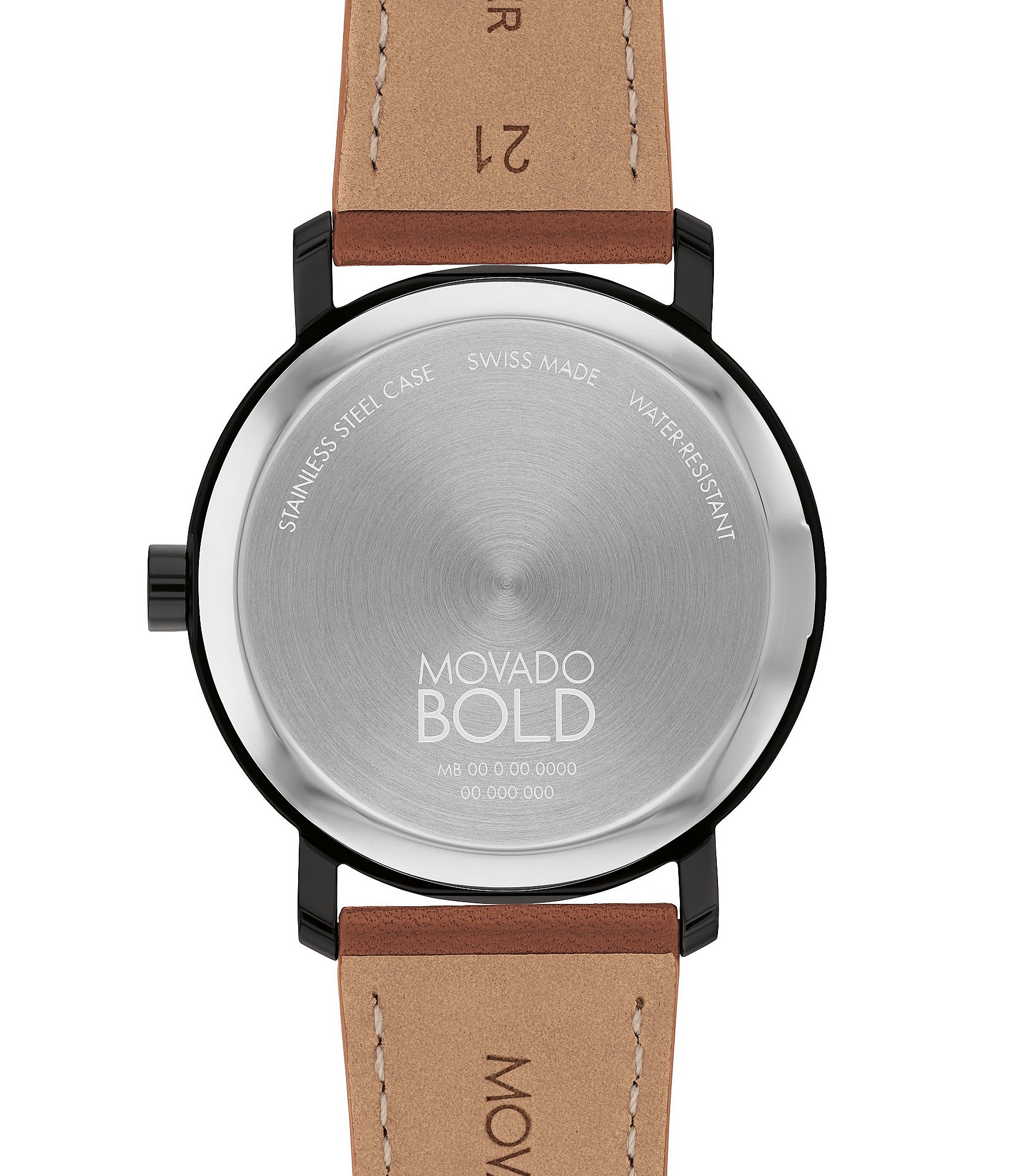 Movado Bold Men's Evolution 2.0 Quartz Analog Cognac Leather Strap Watch