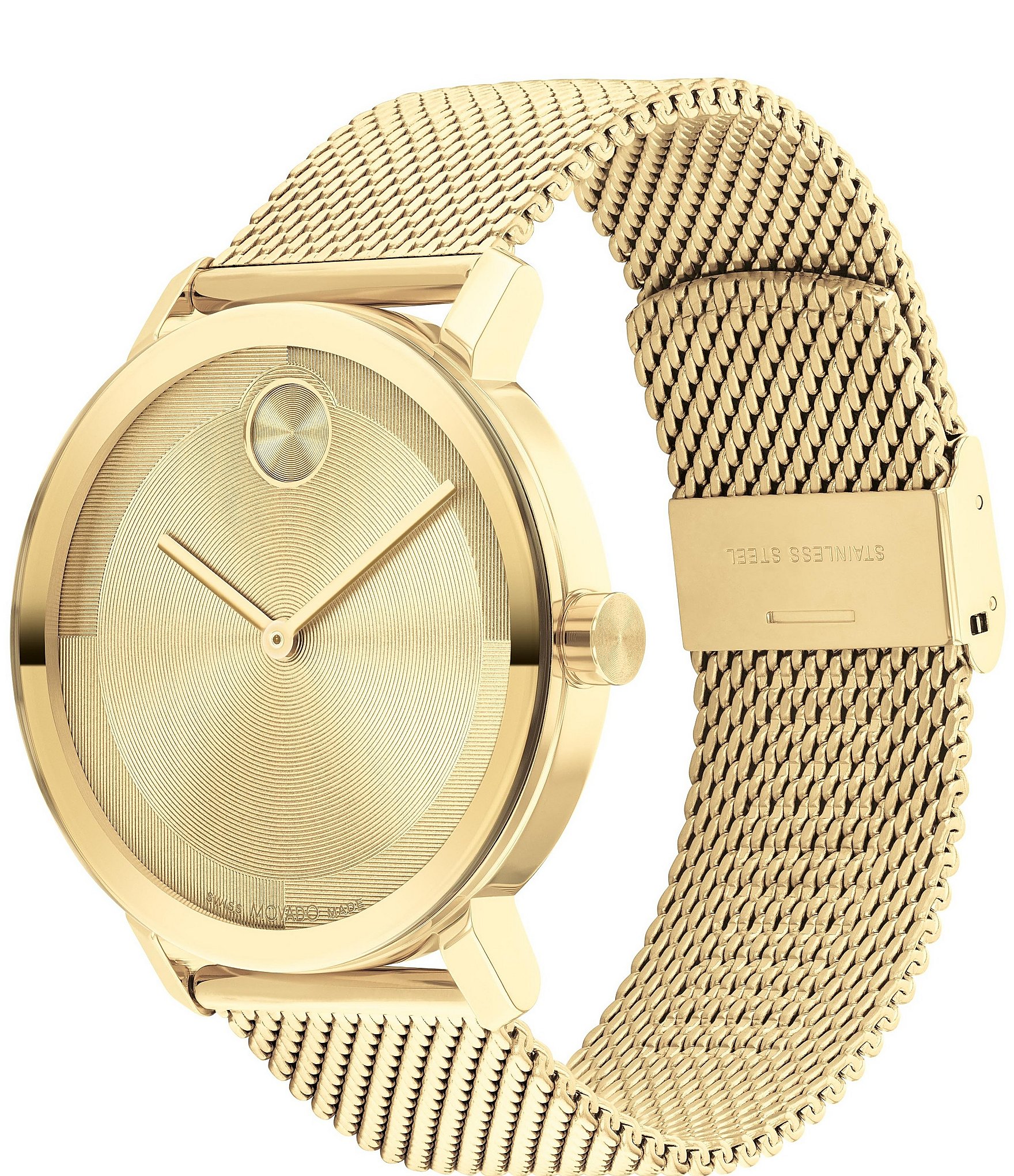 Movado Bold Men's Evolution 2.0 Quartz Analog Gold Mesh Bracelet Watch