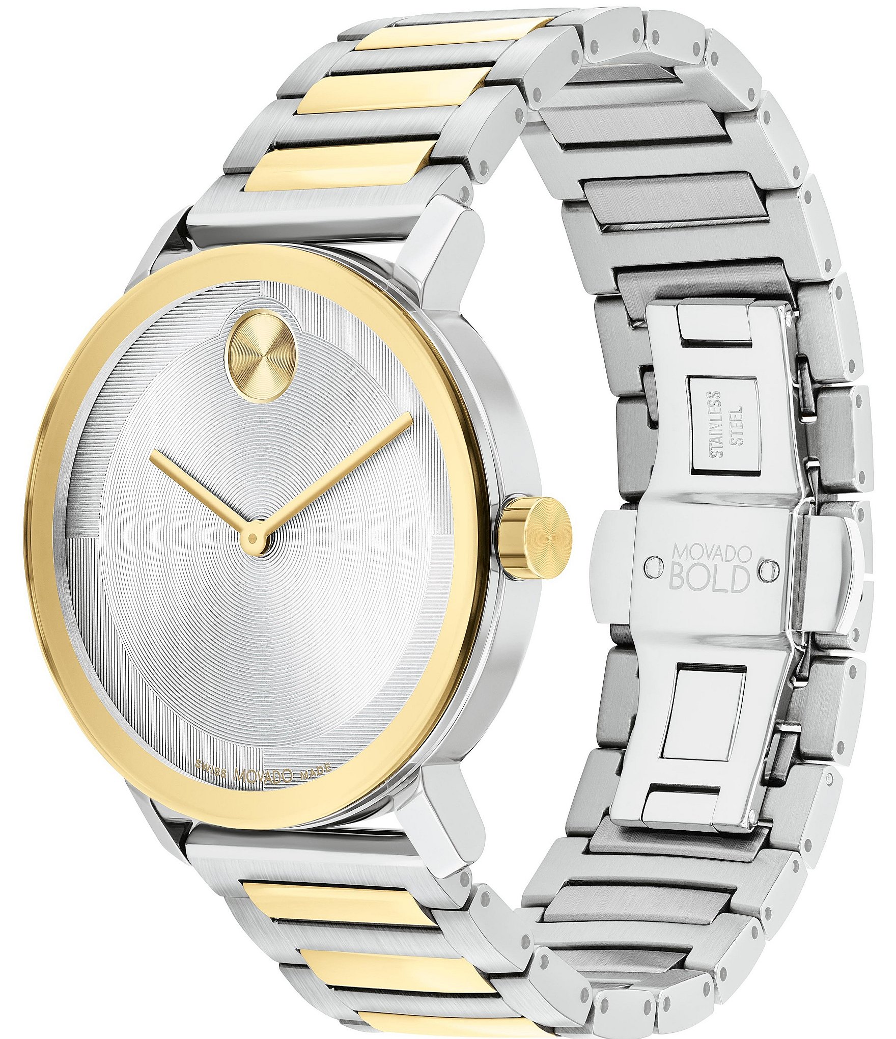 Movado Bold Men's Evolution 2.0 Quartz Analog Two Tone Stainless Steel Bracelet Watch