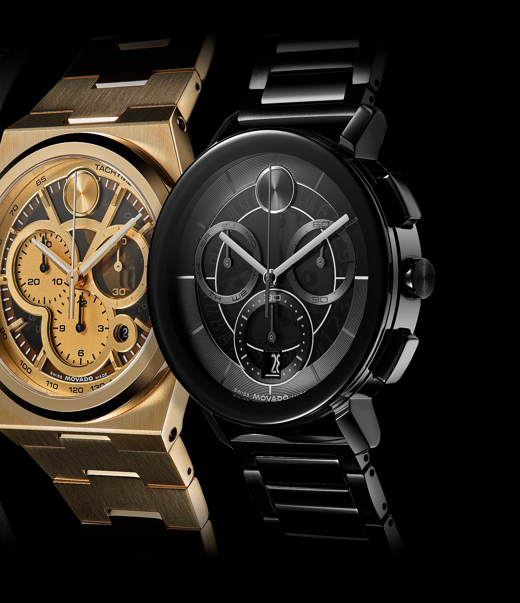 Movado Bold Men's Fusion Quartz Chronograph Silicone Strap Watch