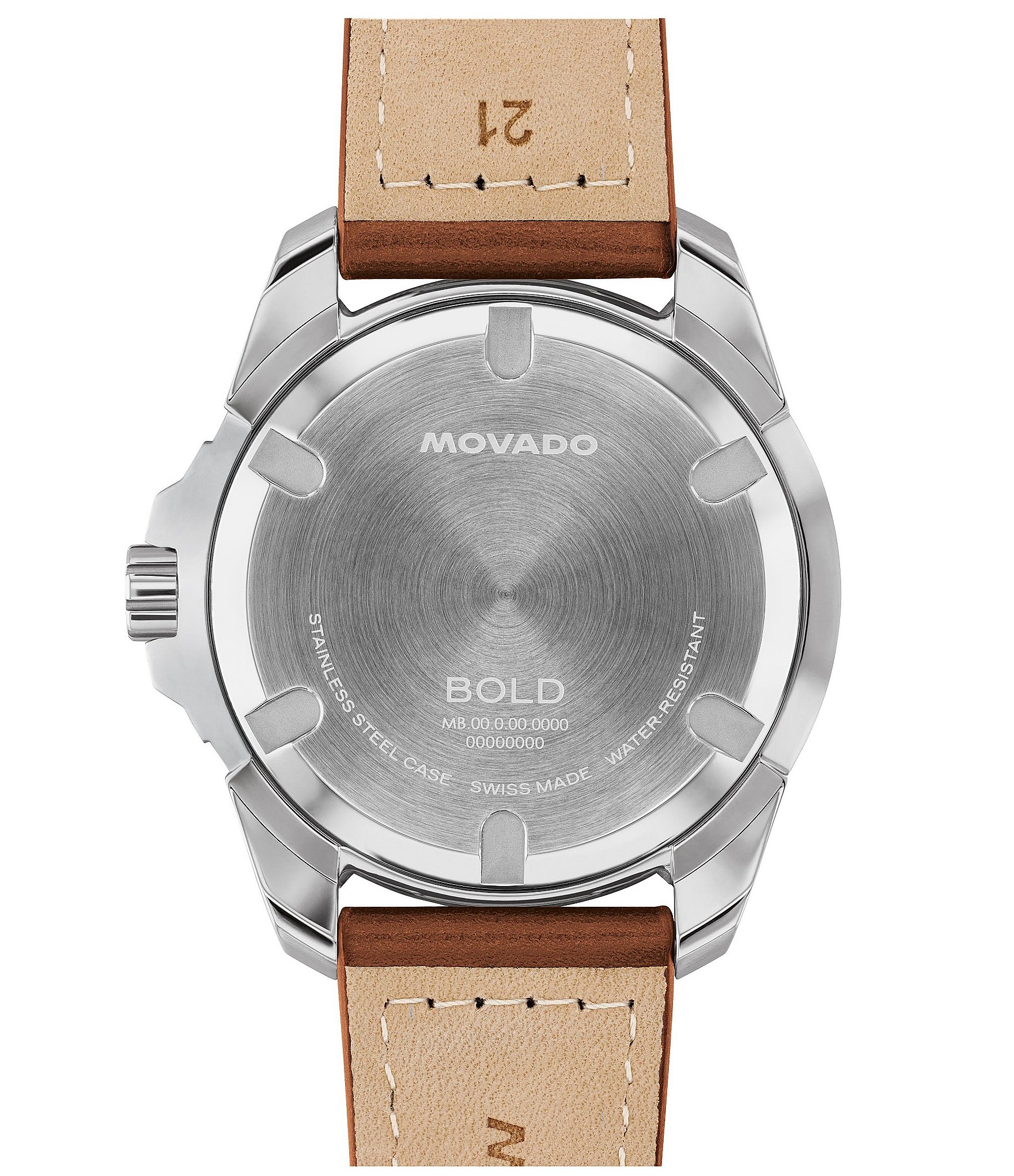 Movado Bold Men's Verso S Edition Quartz Analog Leather Strap Watch