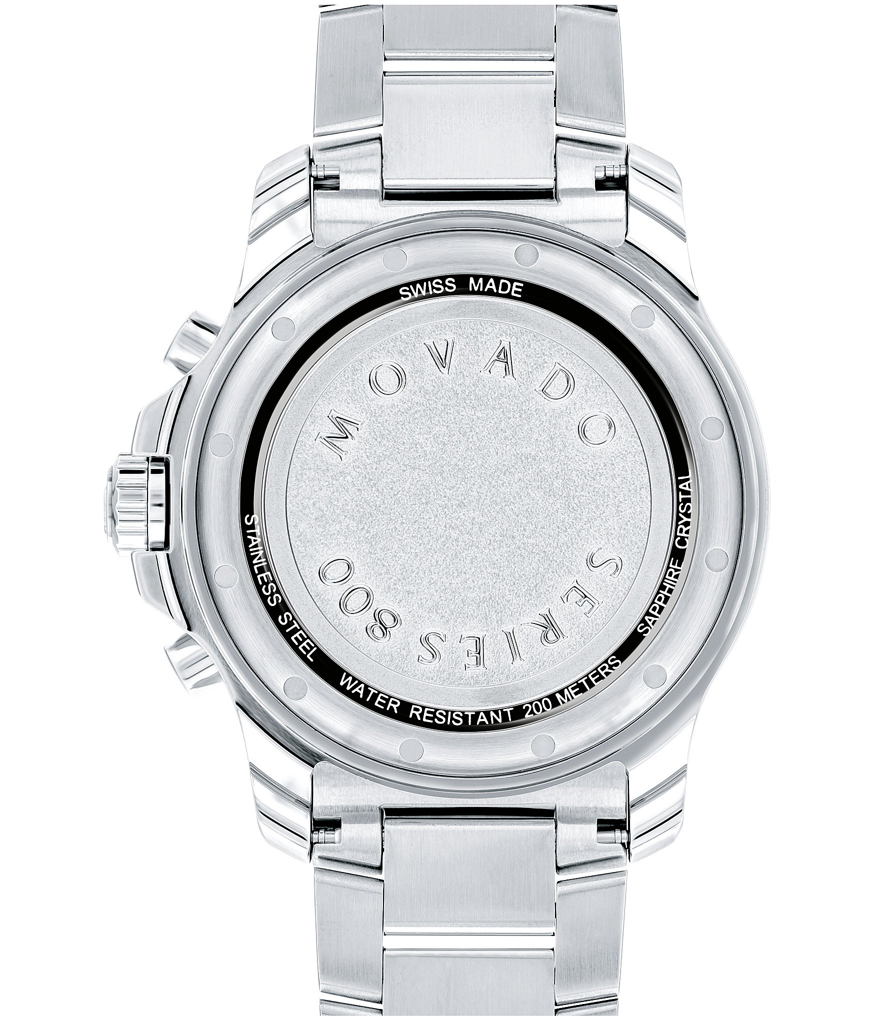 Movado Series 800 Silver-Tone Quartz Chronograph Movement Watch