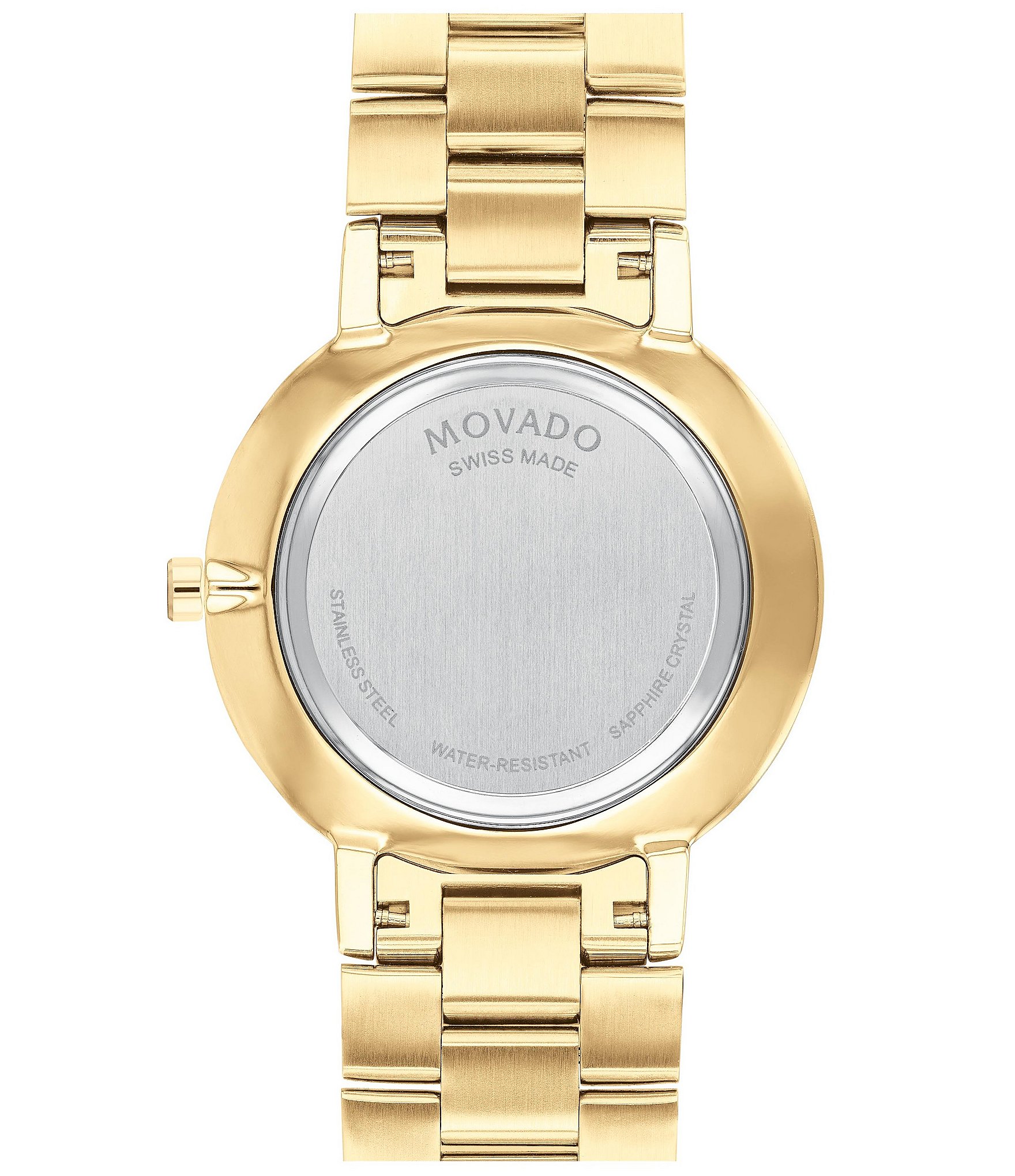 Movado Faceto Diamond Accent Gold-Tone PVD Bracelet Watch