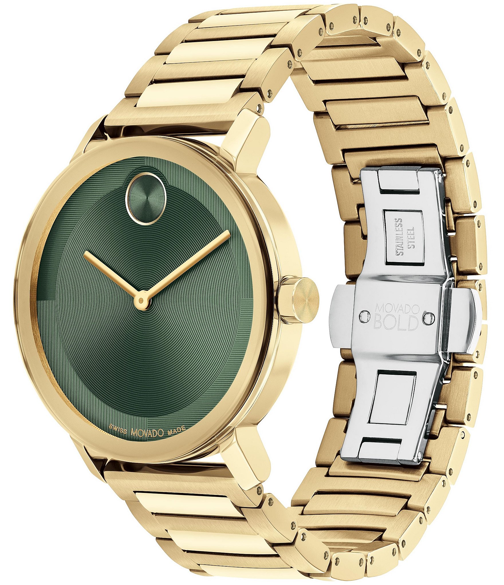 Movado Men's Bold Evolution 2.0 Quartz Analog Light Gold Tone Stainless Steel Bracelet Watch