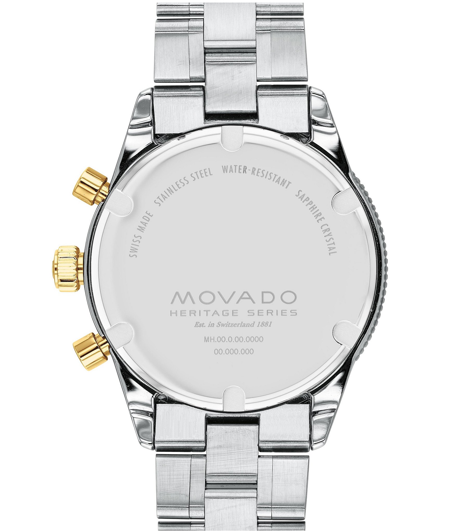 Movado Men's Calendoplan Quartz Chronograph Two Tone Stainless Steel Bracelet Watch