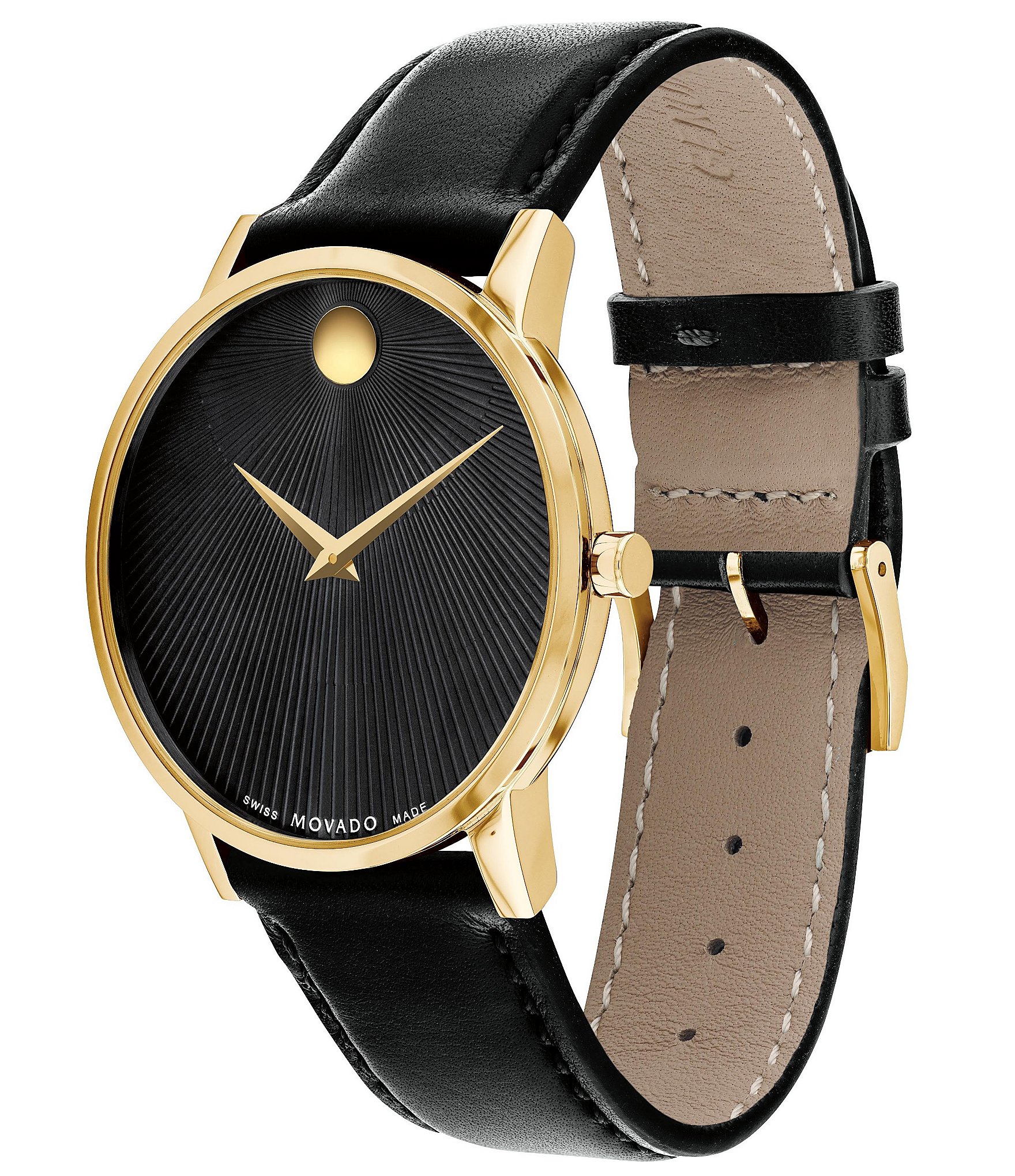 Movado Men's Museum Classic Quartz Analog Leather Strap Watch