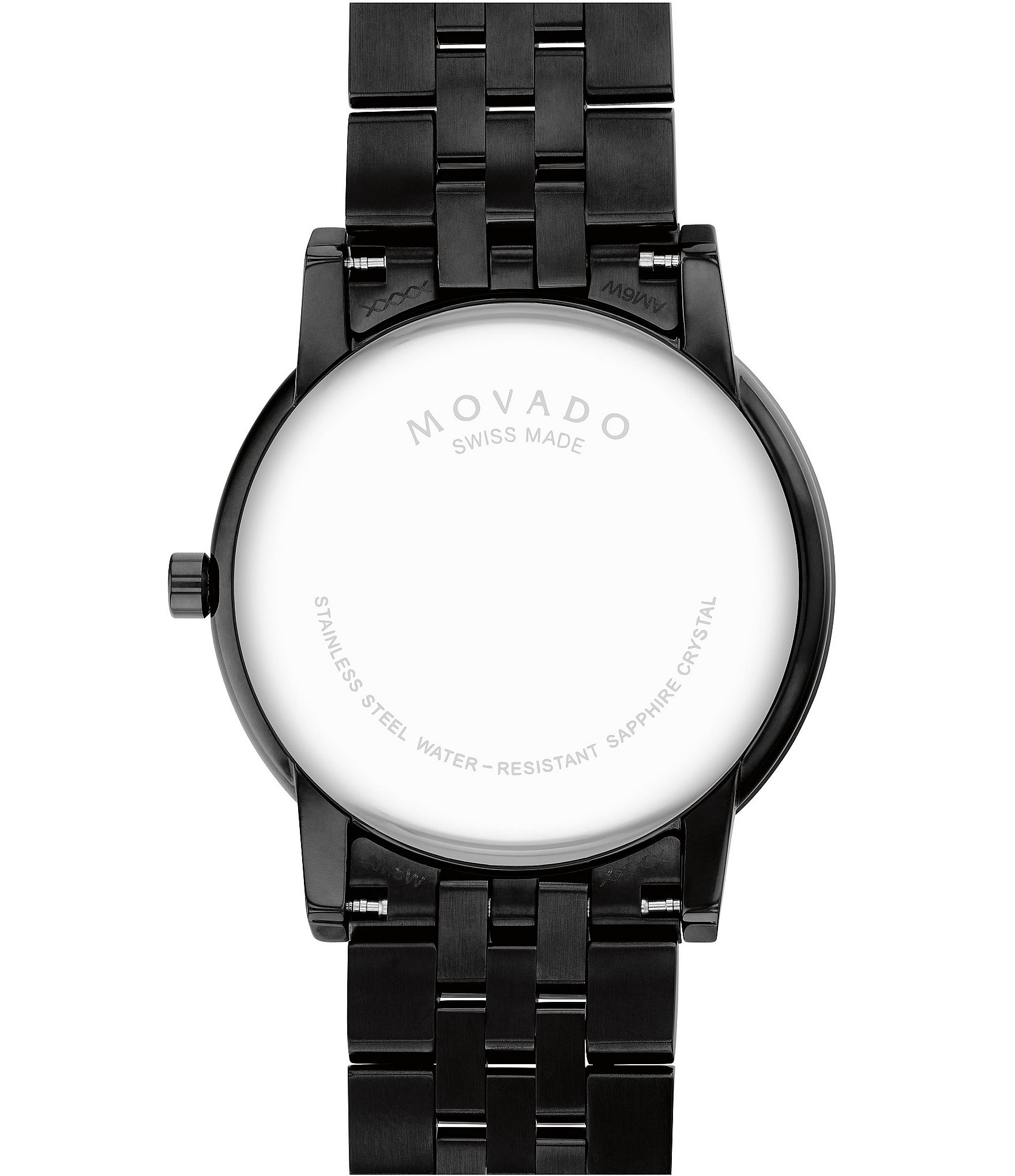 Movado Men's Museum Classic Quartz Analog Black Stainless Steel Bracelet Watch