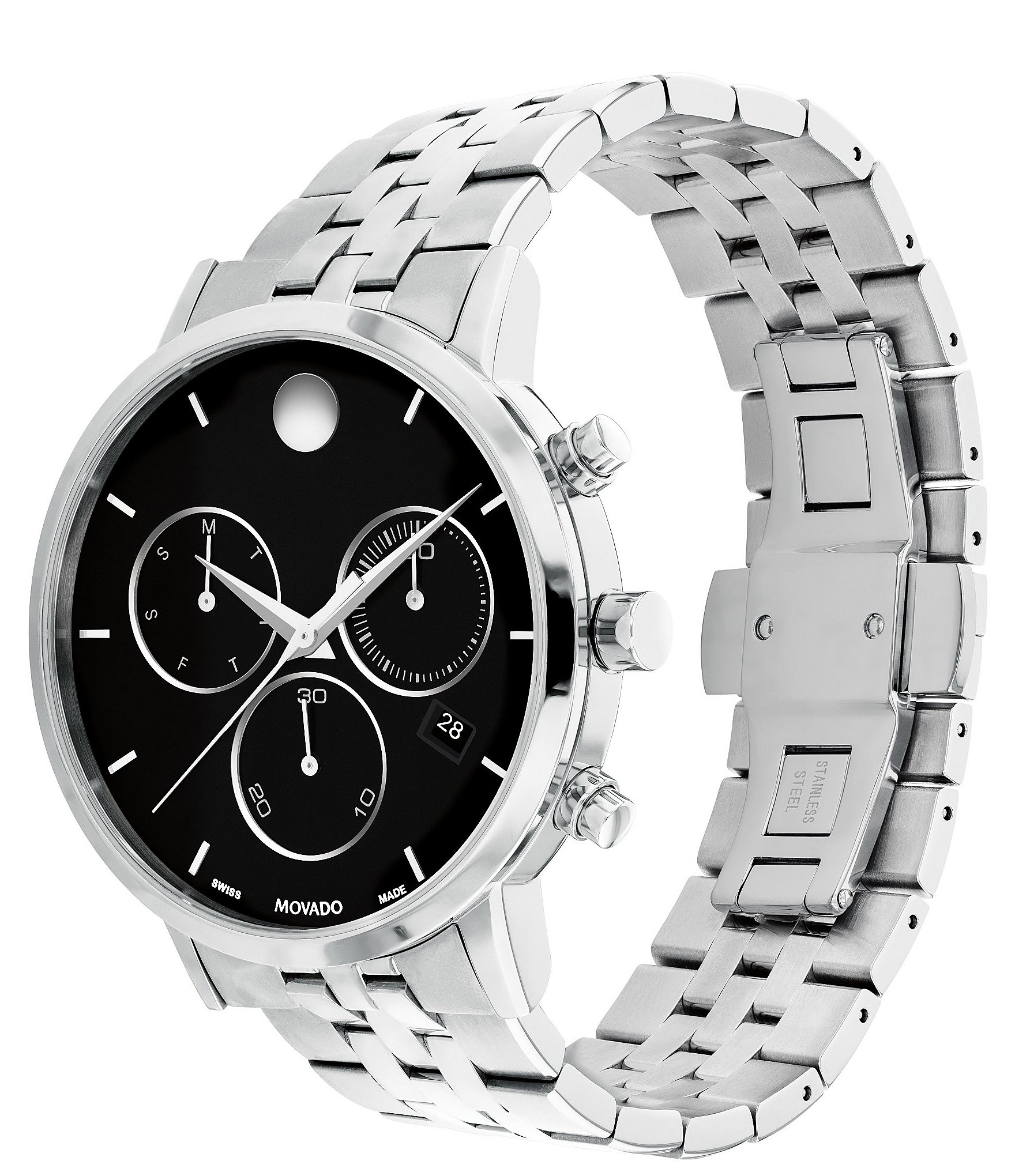 Movado Men's Museum Classic Quartz Chronograph Stainless Steel Bracelet Watch