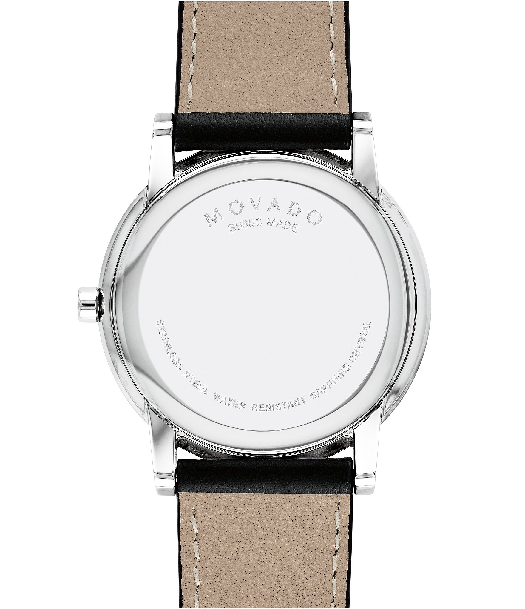 Movado Museum Classic Black Calfskin Strap Watch