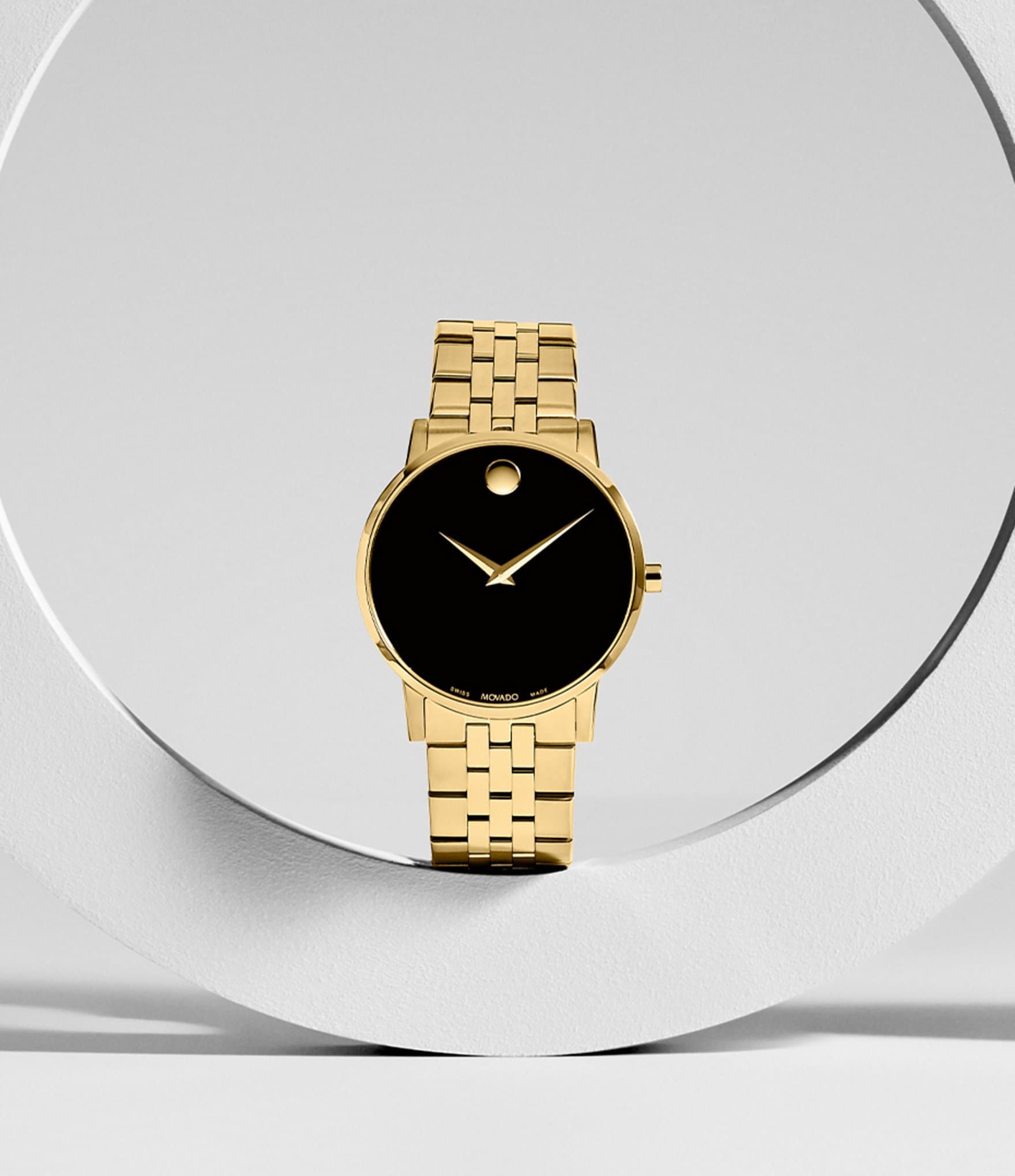 Movado Museum Classic Gold-Toned Link Bracelet Watch